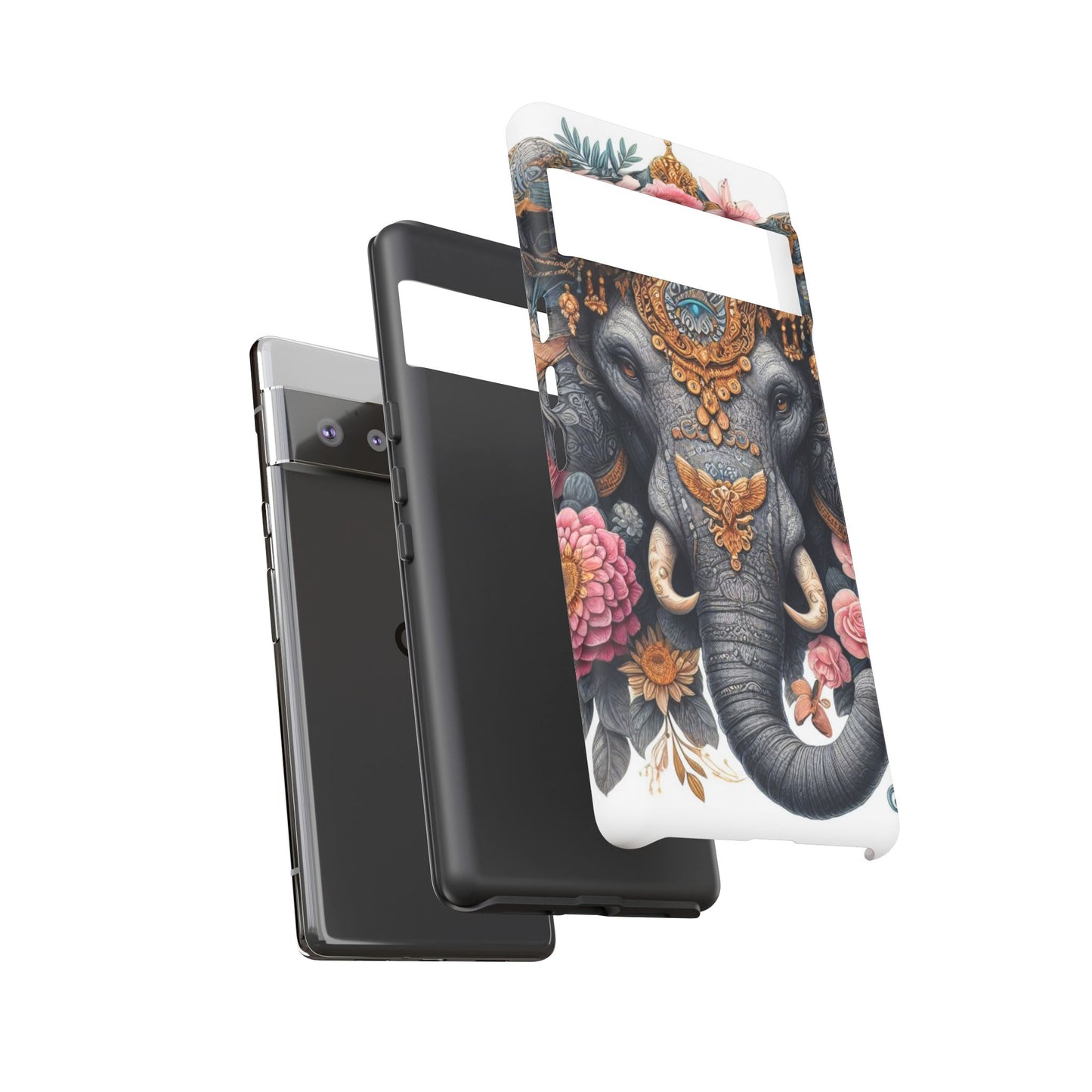 Golden Royal Elephant Mobile Cover – Luxurious Ornate Art