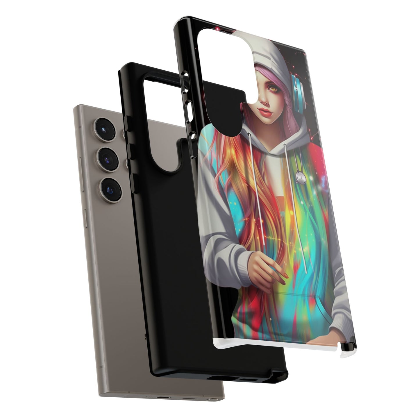 Anime Girl Phone Case - Cute Aesthetic Cover for iPhone, Samsung & Google Pixel, Girly Phone Case, Kawaii Phone Case, Anime Lover Gift