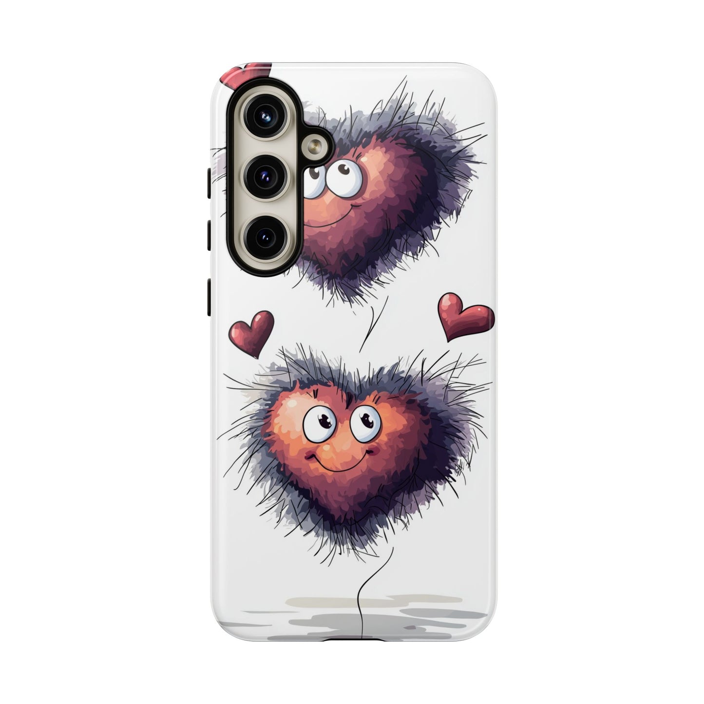 Fuzzy Love Hearts - Cute Anime Phone Case for iPhone, Samsung, Google Pixel