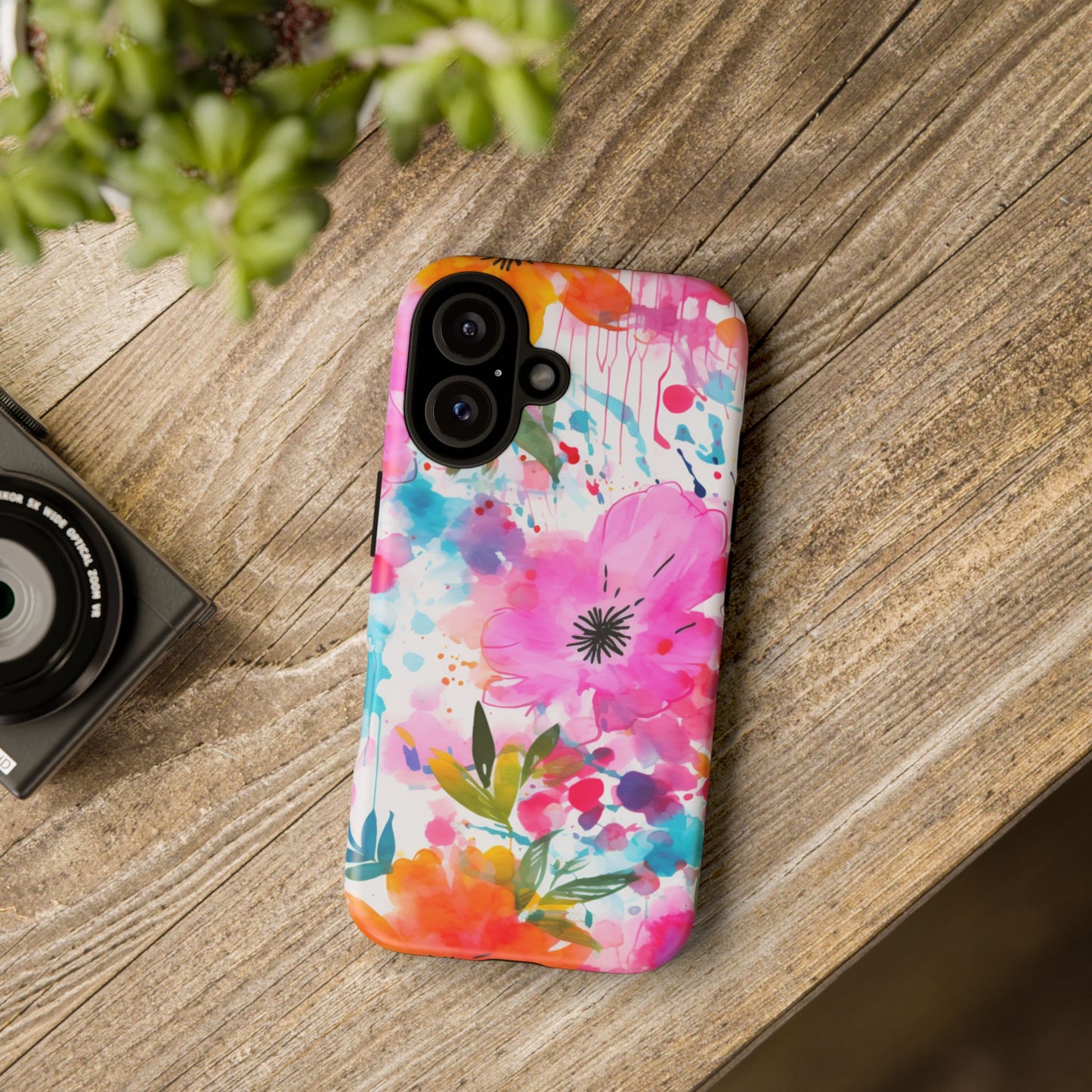 Vibrant Watercolor Floral Phone Case – Artistic & Colorful Design