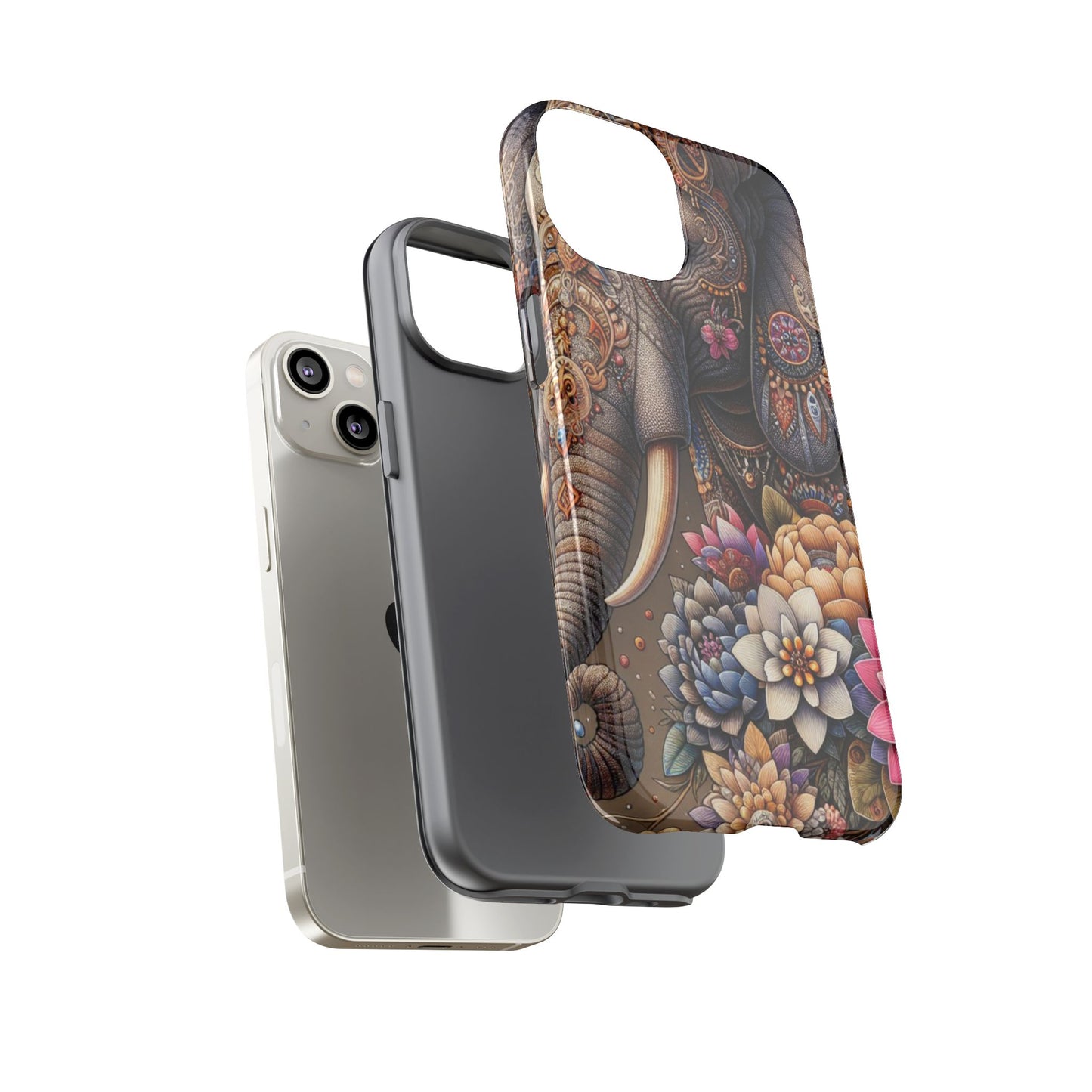 Royal Ornate Elephant Mobile Cover – Luxurious Bohemian Art