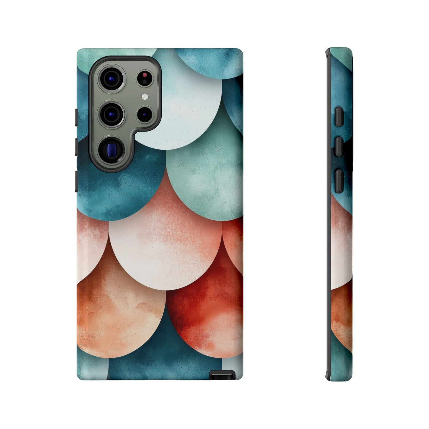 Pastel Scales – Elegant Watercolor Fish Scale Phone Case for iPhone, Pixel & Samsung