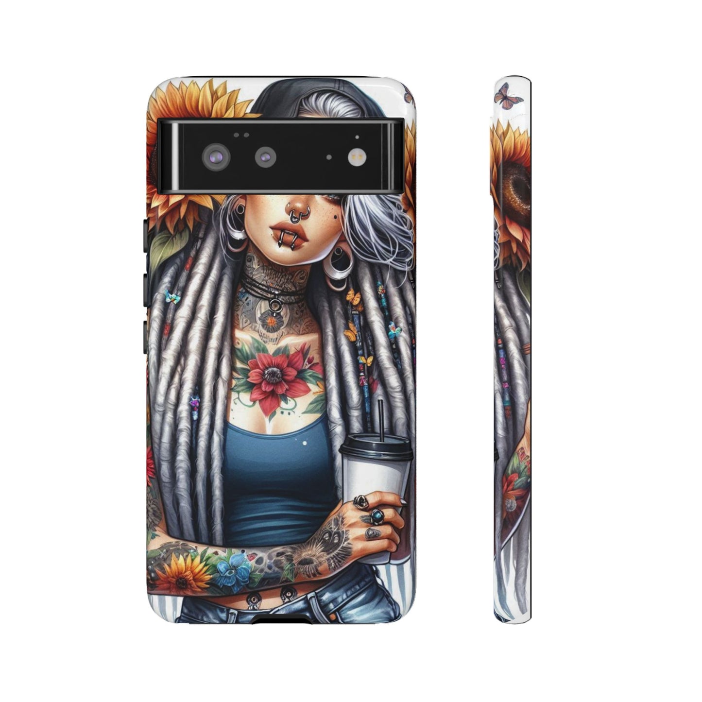 Sunflower Queen – Boho Rebel Tattoo Mobile Cover