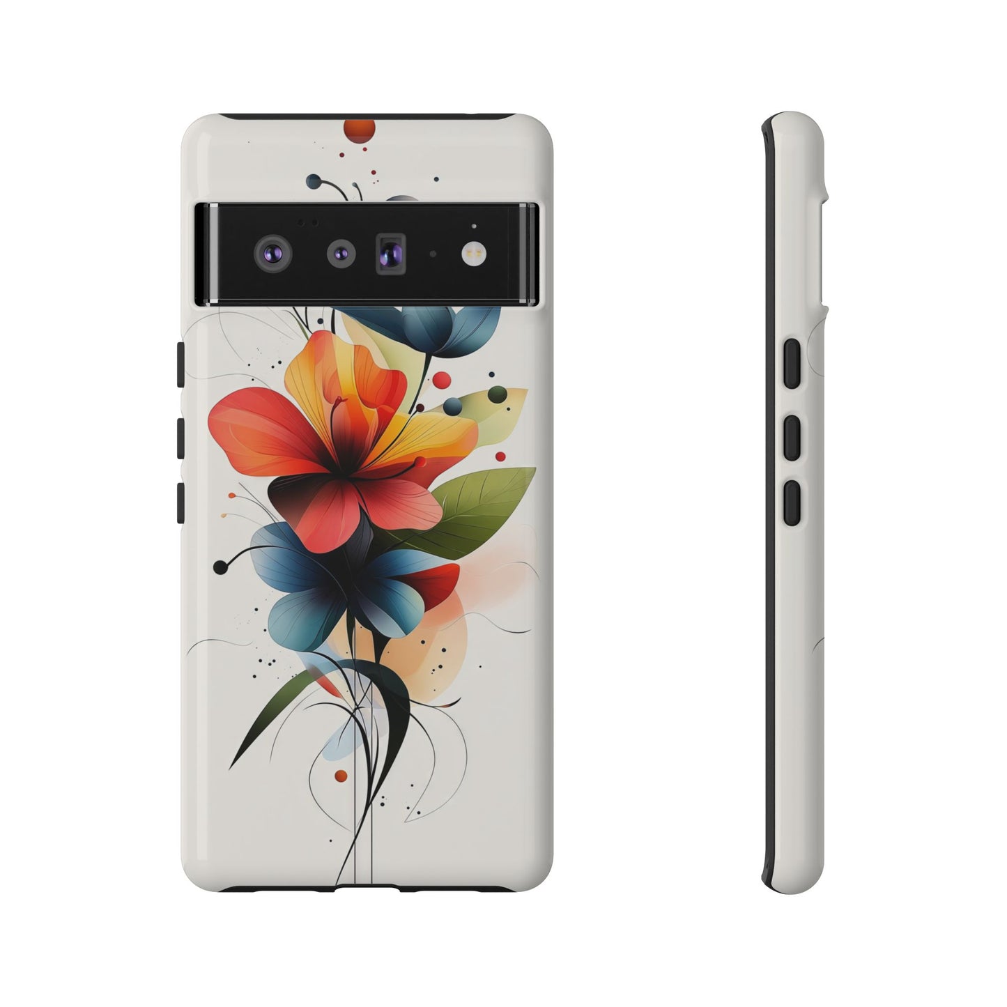Vibrant Bloom – Modern Floral Art Phone Case for iPhone, Pixel & Samsung