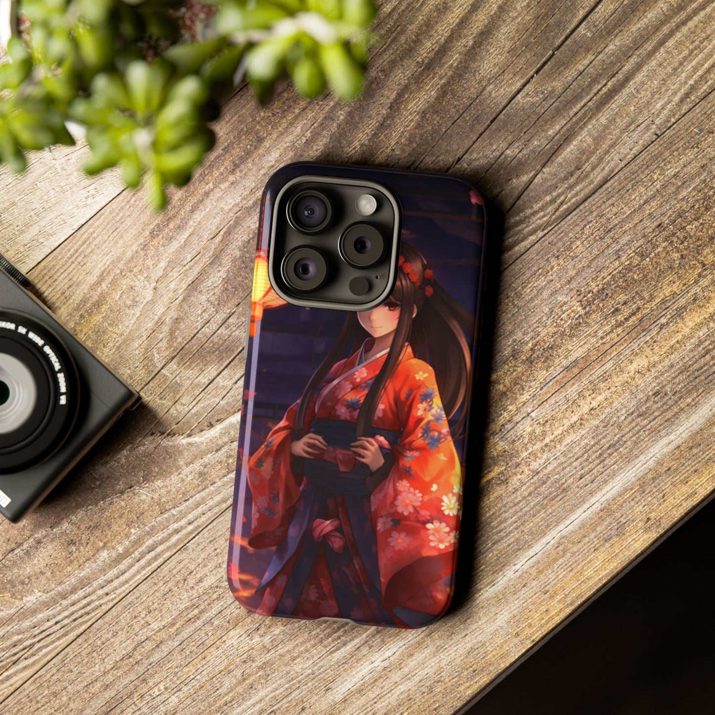 Anime Girl Phone Case - Cute Aesthetic Cover for iPhone, Samsung & Google Pixel, Girly Phone Case, Kawaii Phone Case, Anime Lover Gift