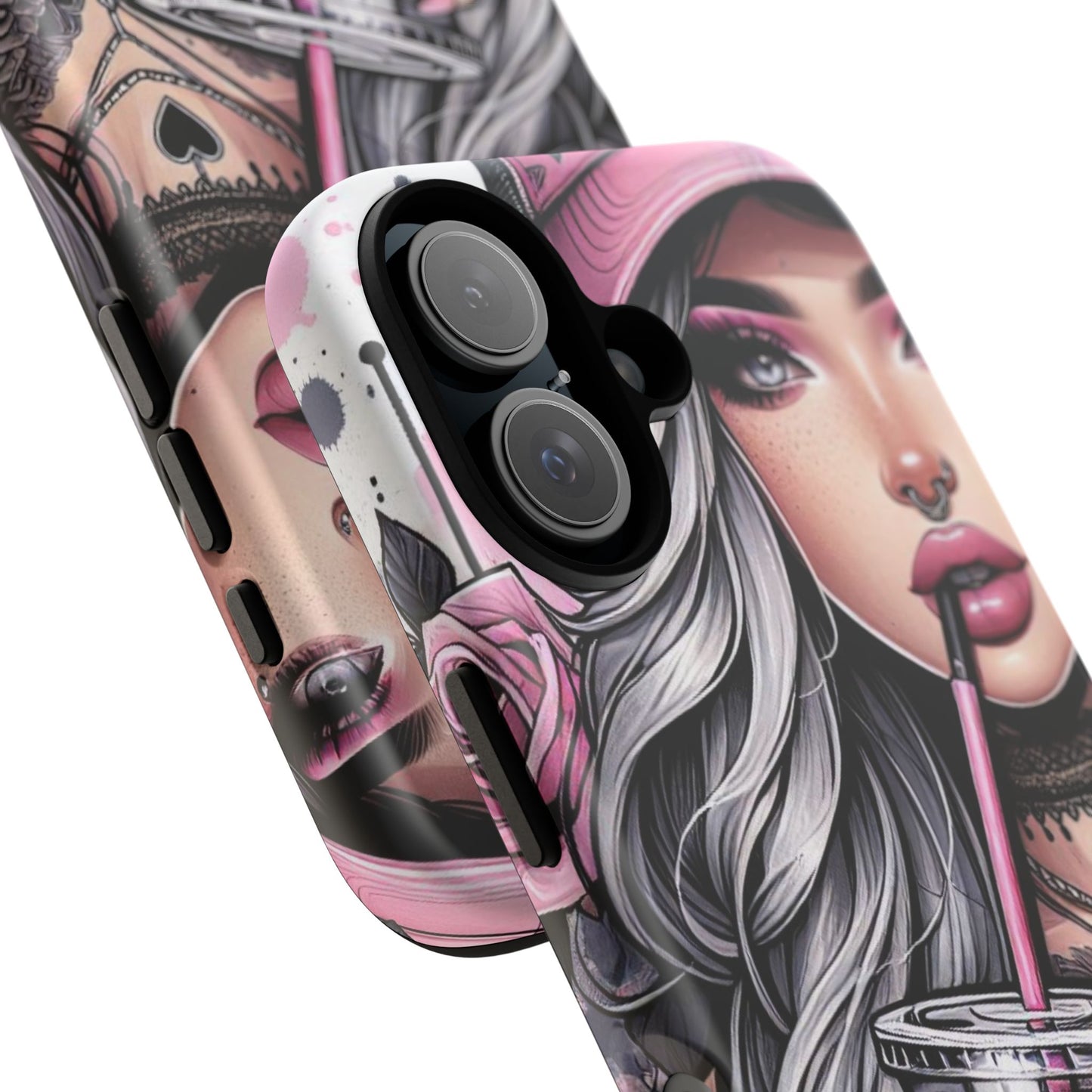 Pink Aesthetic Rebel – Iced Coffee & Inked Beauty Mobile Cover