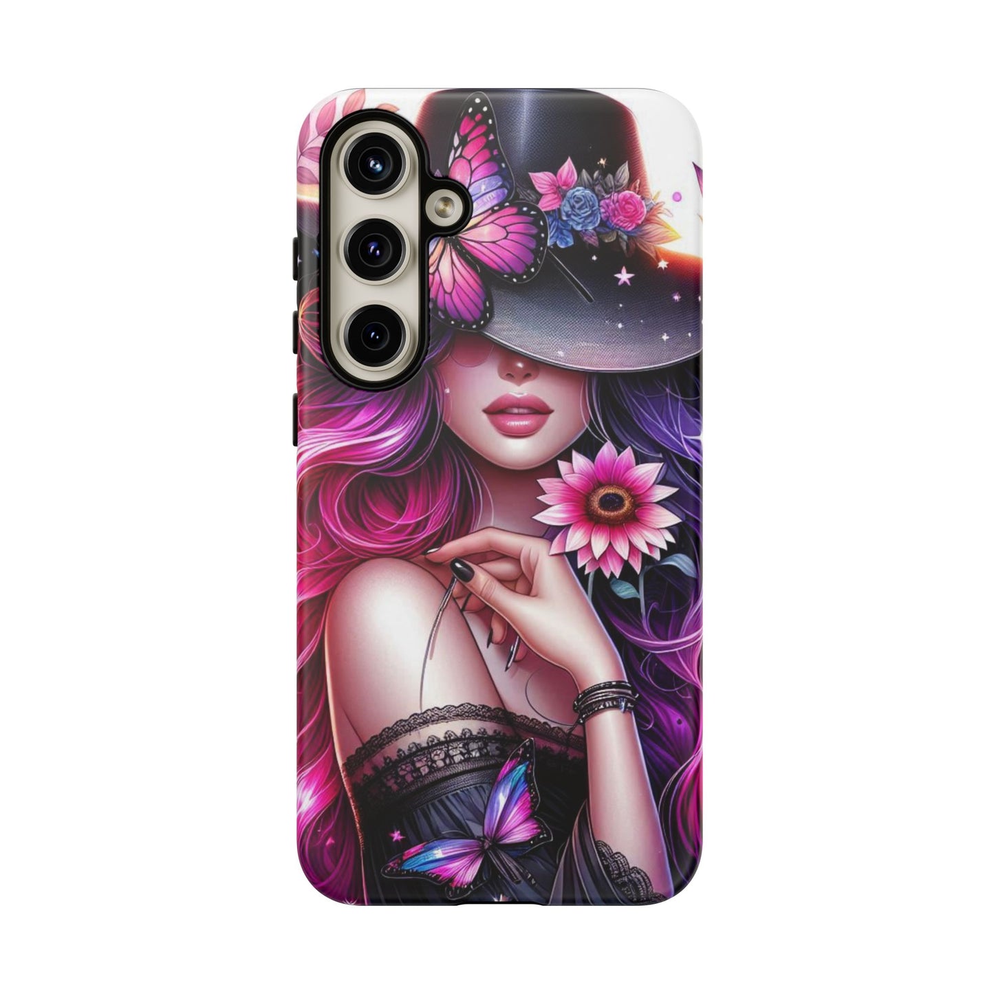 Celestial Charm – Cosmic Cowgirl & Butterfly Magic Mobile Cover