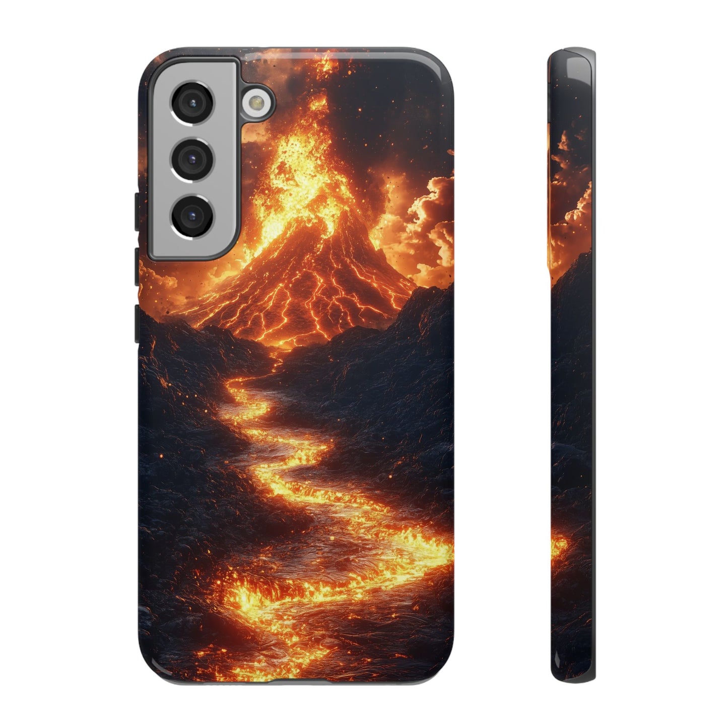 Erupting Volcano Lava Flow Phone Case for iPhone, Samsung & Pixel