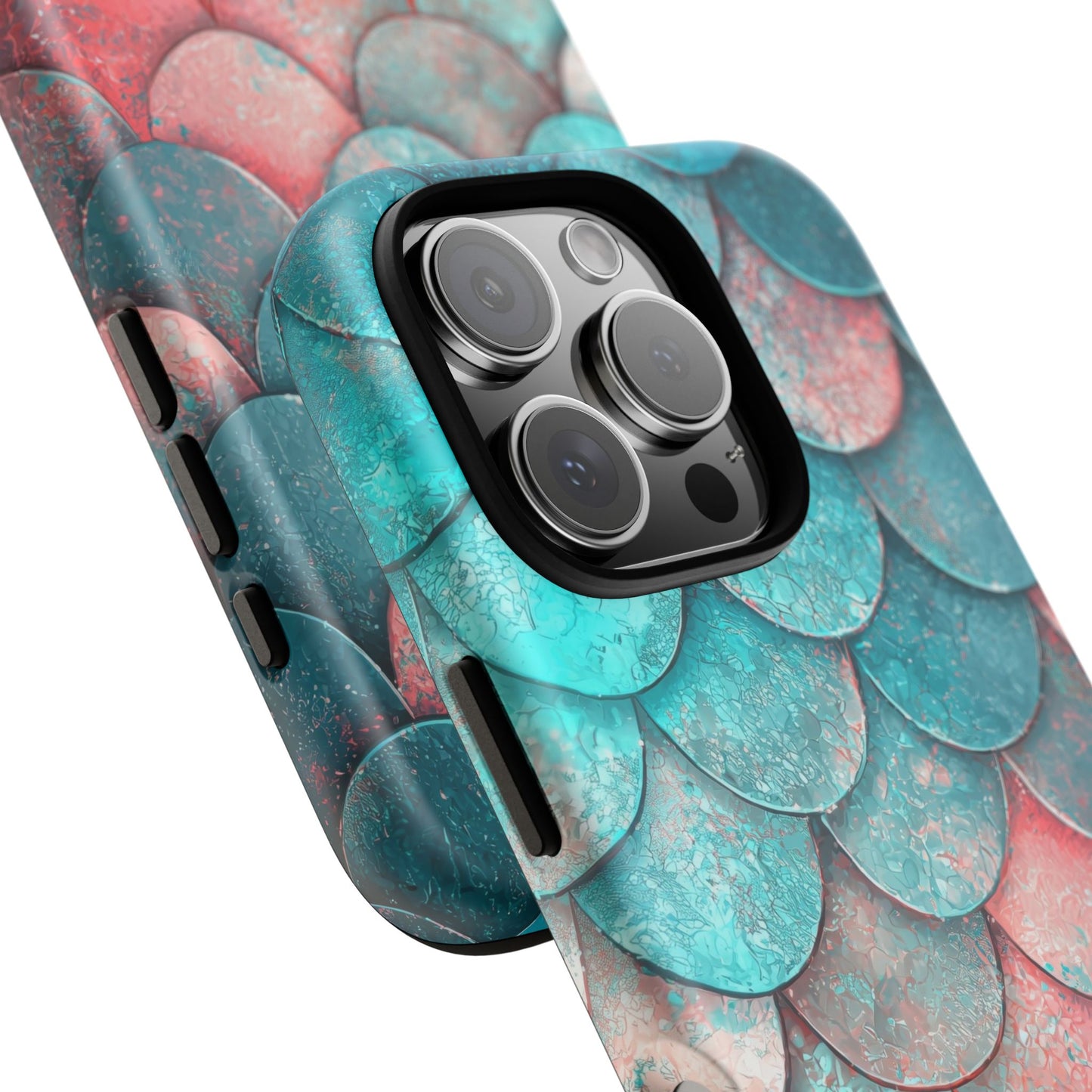 Serene Waves – Colorful Fish Scale Phone Case for iPhone, Pixel & Samsung