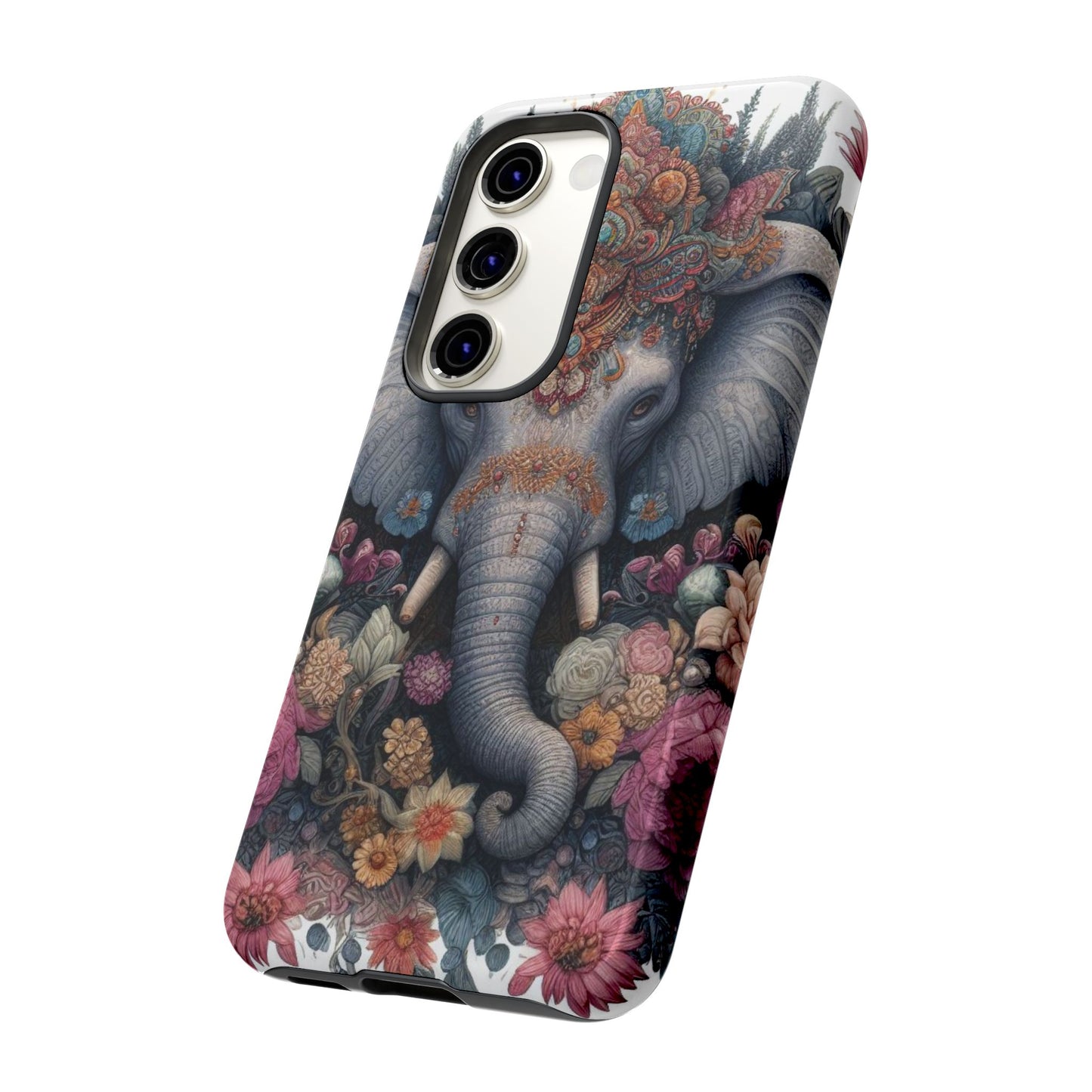 Regal Ornate Elephant Mobile Cover – Majestic Bohemian Art
