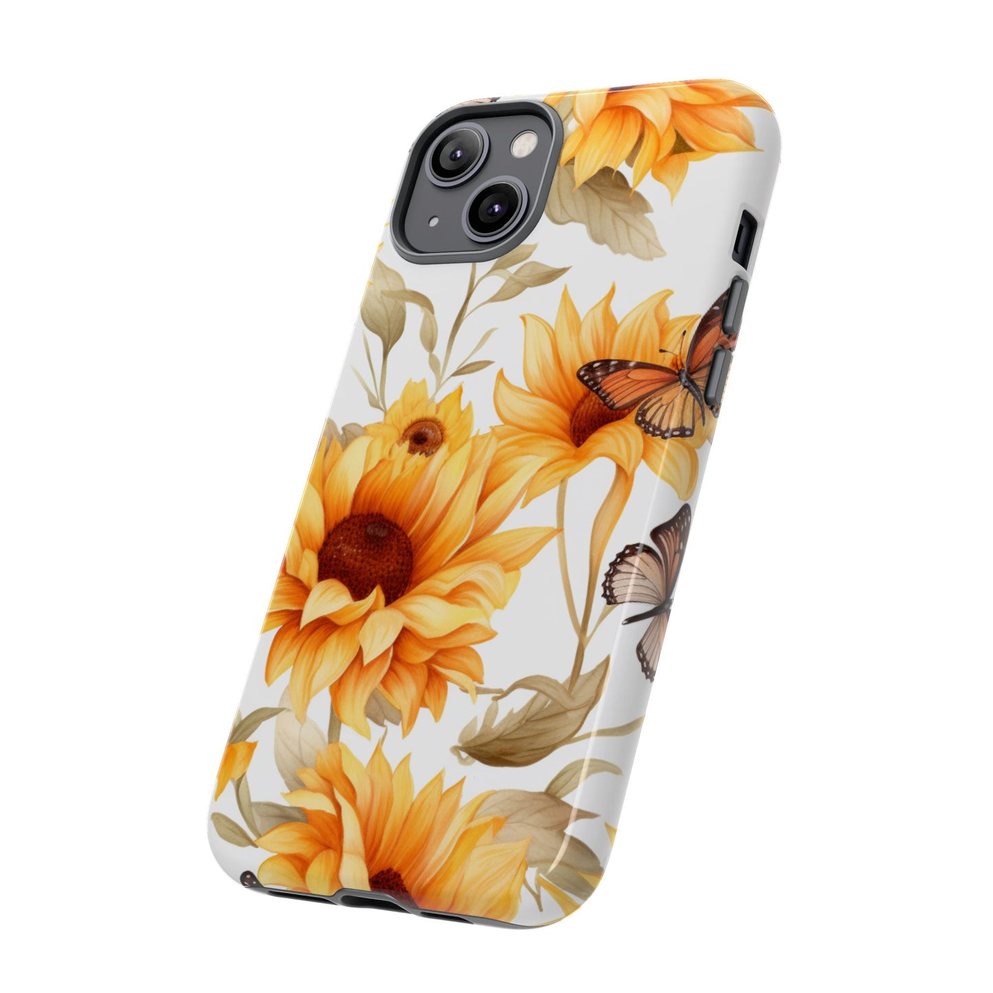 Sunflower & Butterfly Aesthetic Mobile Case – Bright & Nature-Inspired