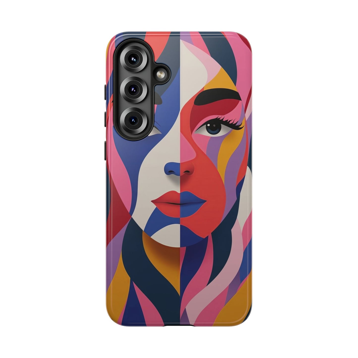Abstract Portrait Phone Case - Vibrant Colors for iPhone, Google Pixel, and Samsung