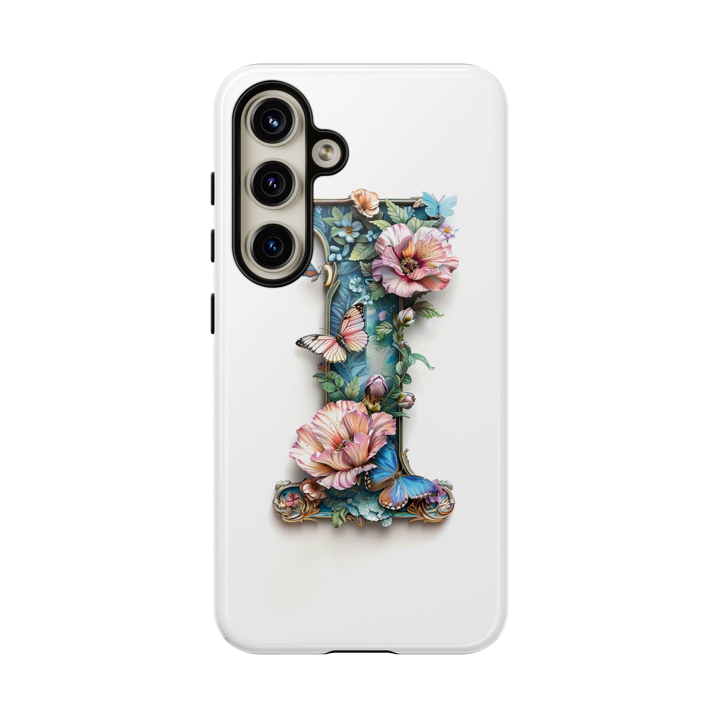 Floral Letter I Phone Case β Personalized Aesthetic Cover for iPhone, Samsung & Google Pixel
