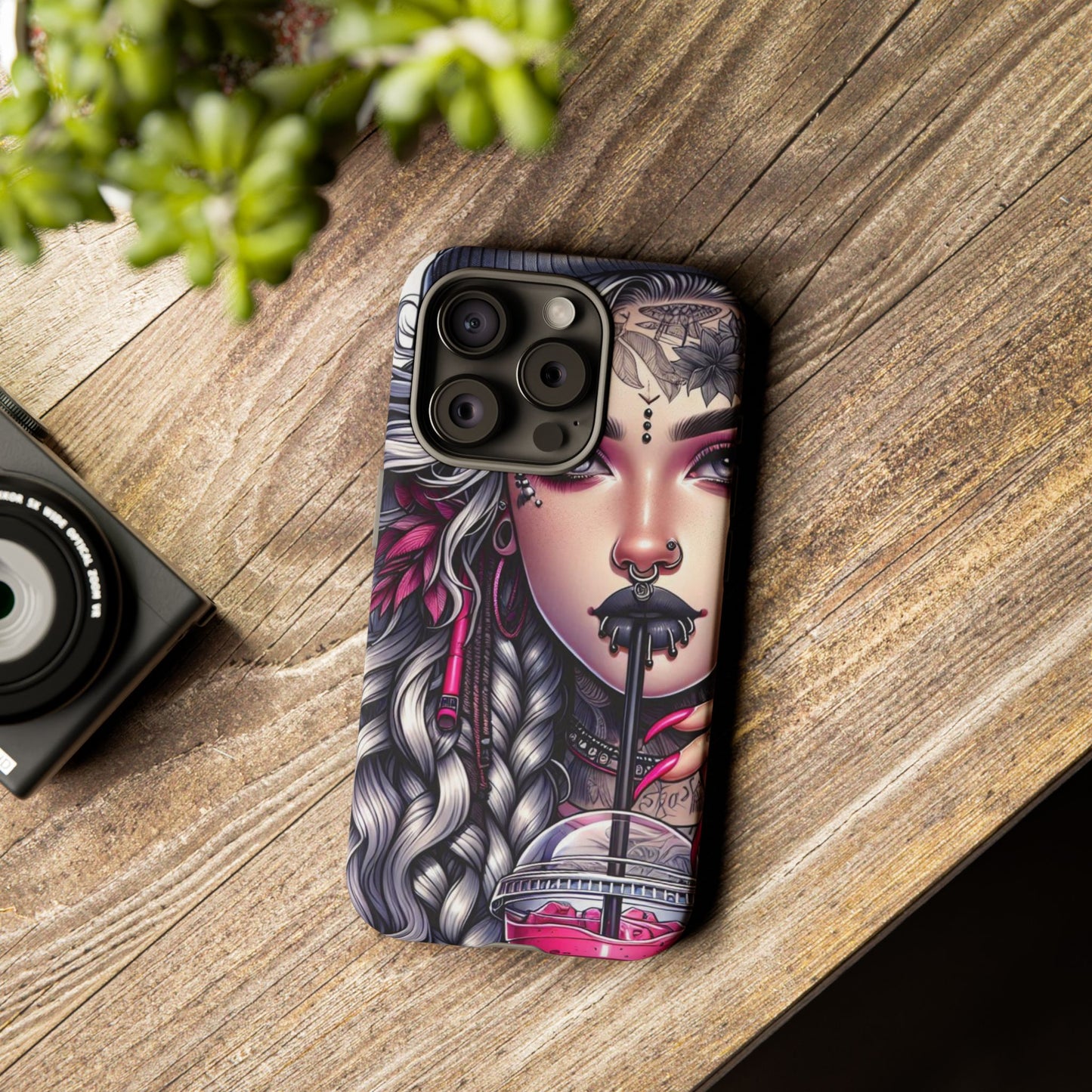Icy Rebel – Silver Dreads & Edgy Street Chic Mobile Cover