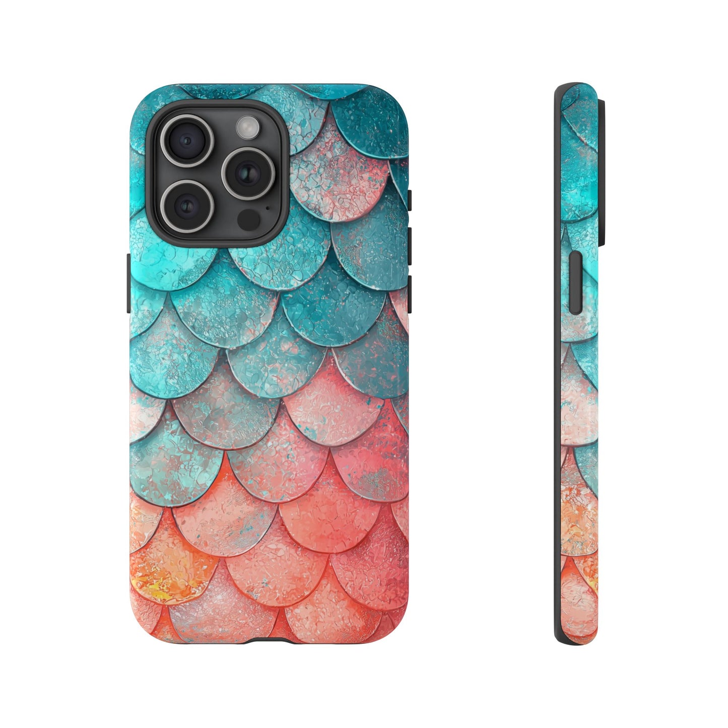 Serene Waves – Colorful Fish Scale Phone Case for iPhone, Pixel & Samsung