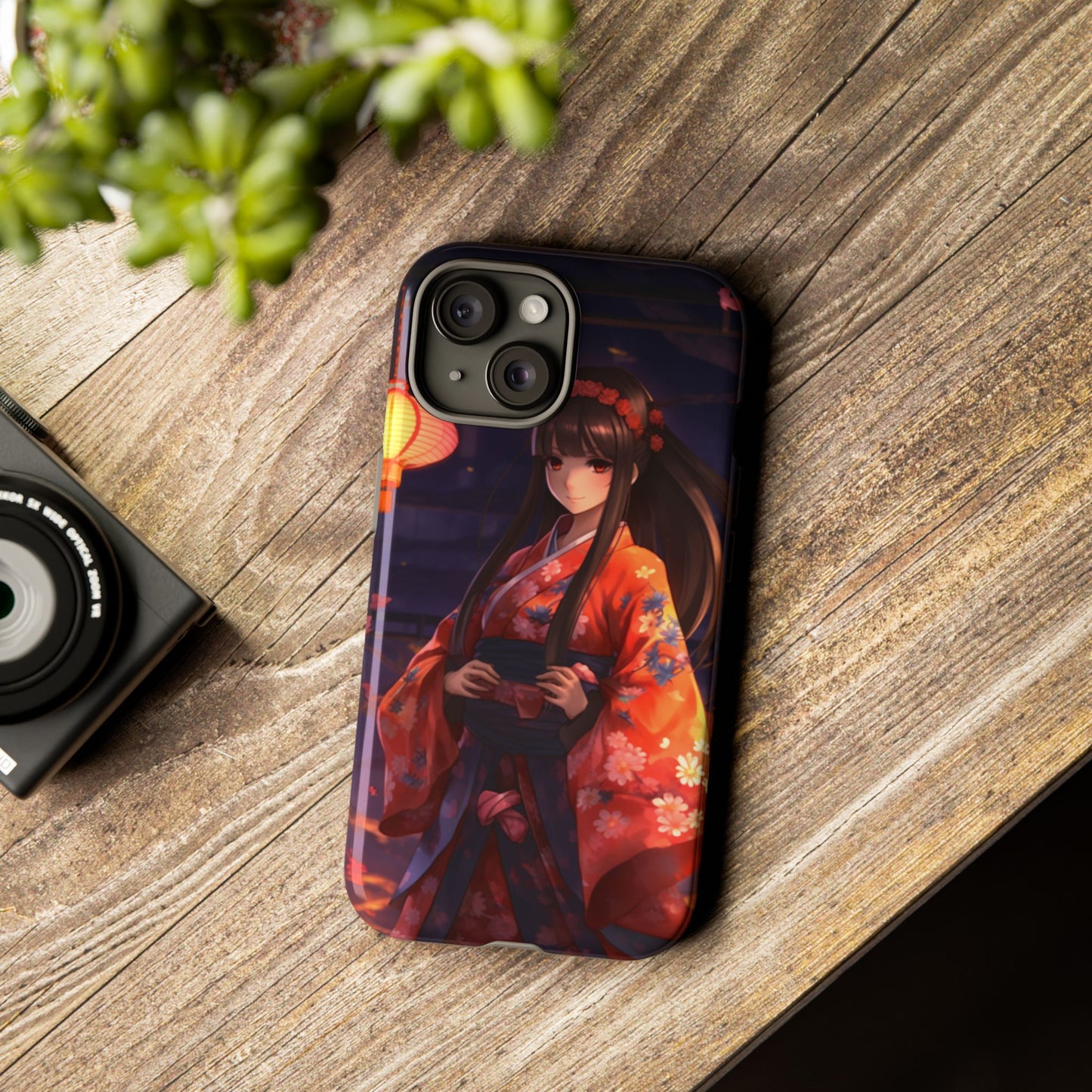 Anime Girl Phone Case - Cute Aesthetic Cover for iPhone, Samsung & Google Pixel, Girly Phone Case, Kawaii Phone Case, Anime Lover Gift