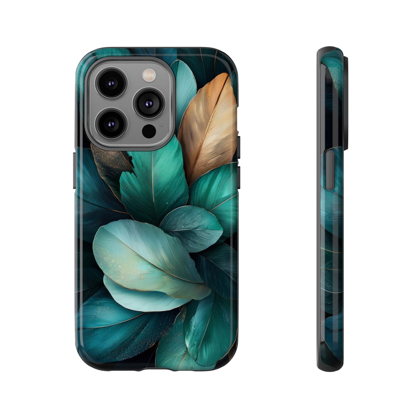 Iridescent Peacock Feather Luxe Phone Case for iPhone, Samsung & Google Pixel