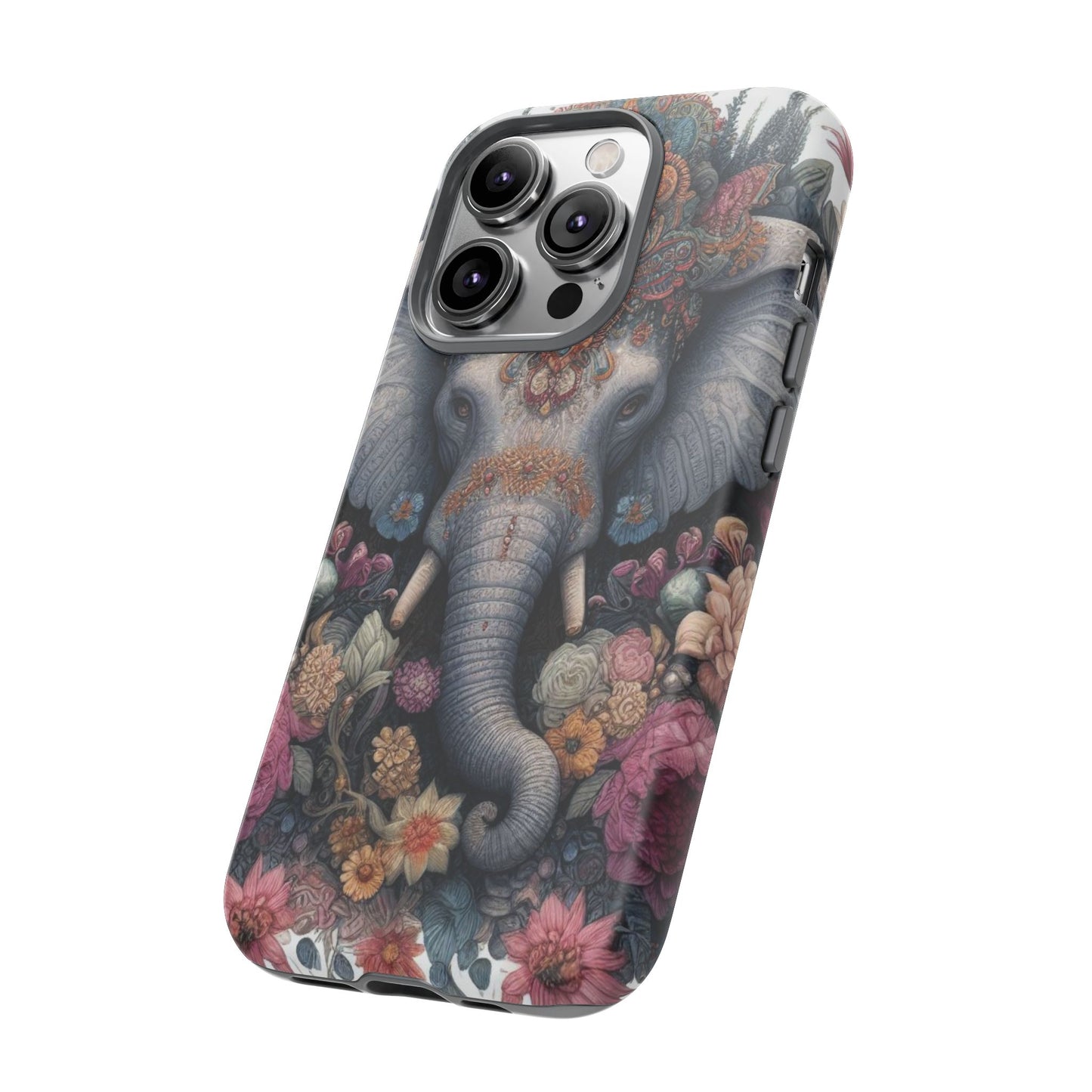 Regal Ornate Elephant Mobile Cover – Majestic Bohemian Art
