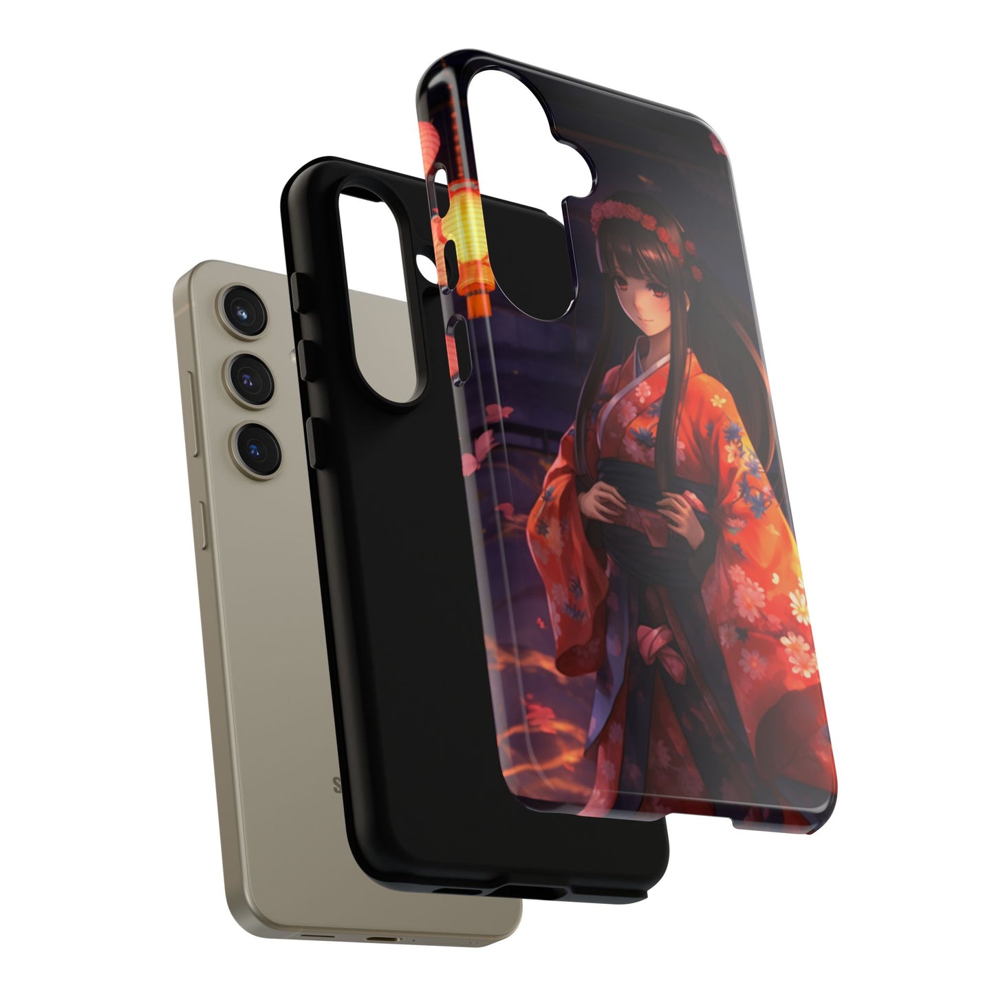 Anime Girl Phone Case - Cute Aesthetic Cover for iPhone, Samsung & Google Pixel, Girly Phone Case, Kawaii Phone Case, Anime Lover Gift