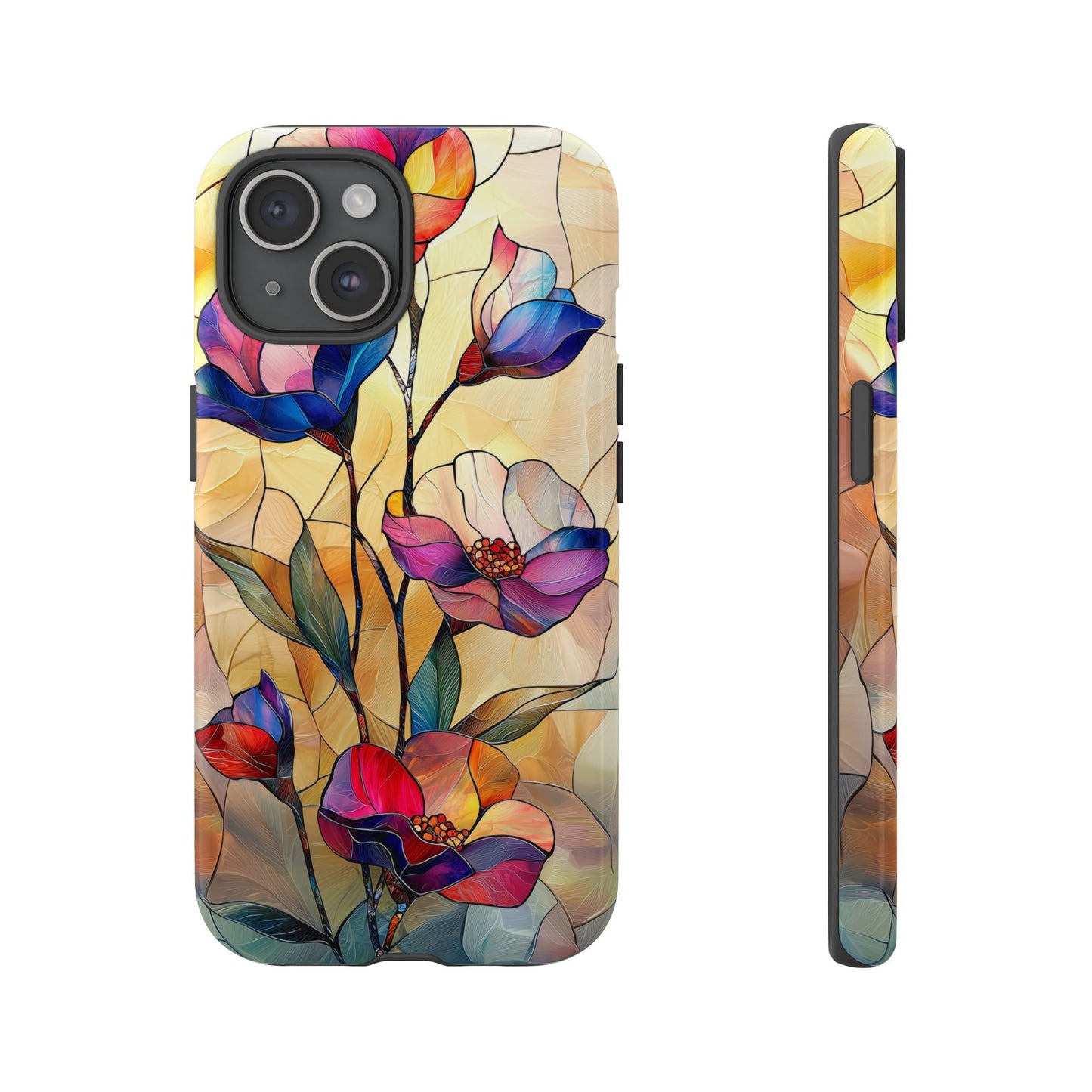 Pastel Garden – Dreamlike Stained Glass Phone Case for iPhone, Samsung & Pixel