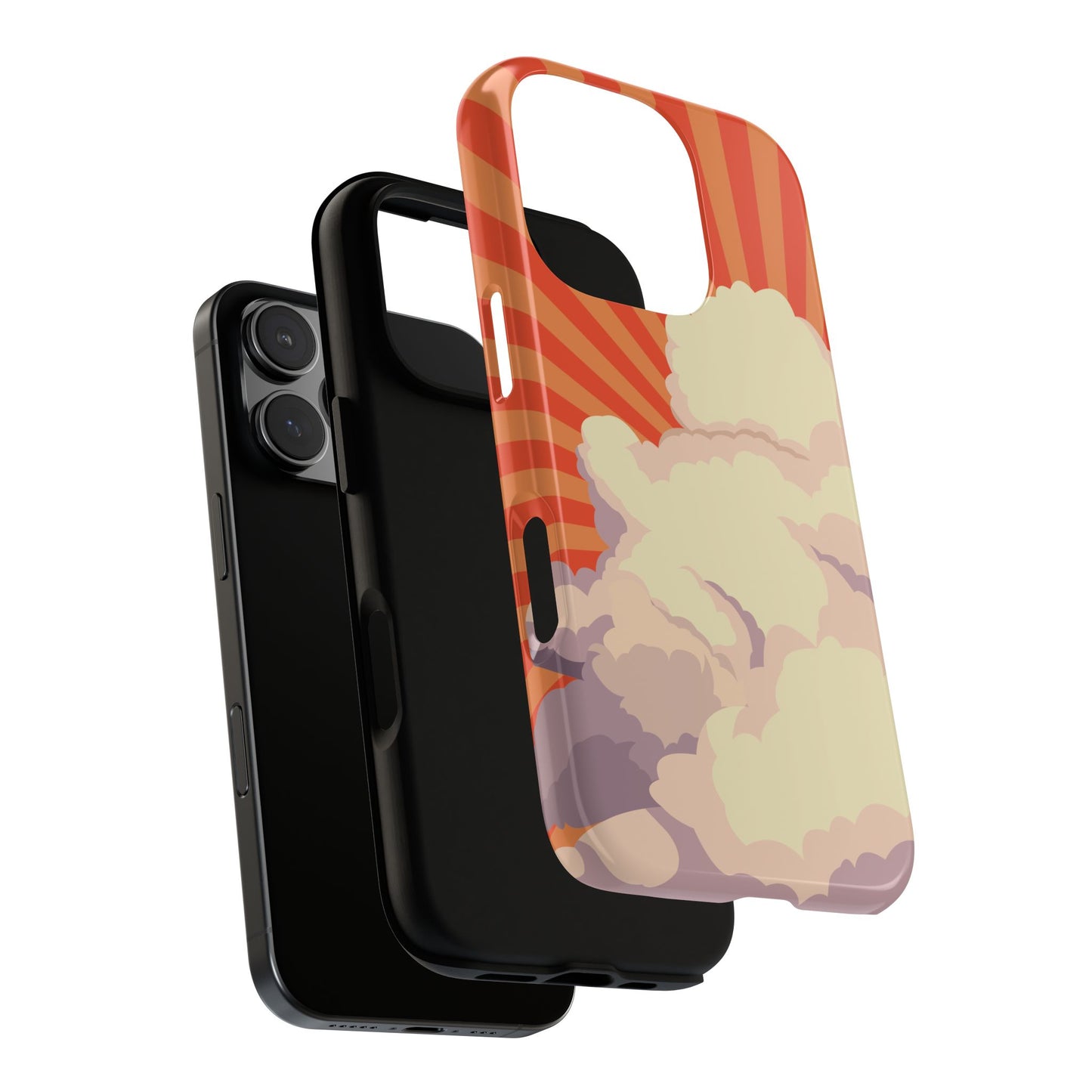 Retro Groovy Cloud Phone Case β 70s Aesthetic for iPhone, Samsung & Google Pixel