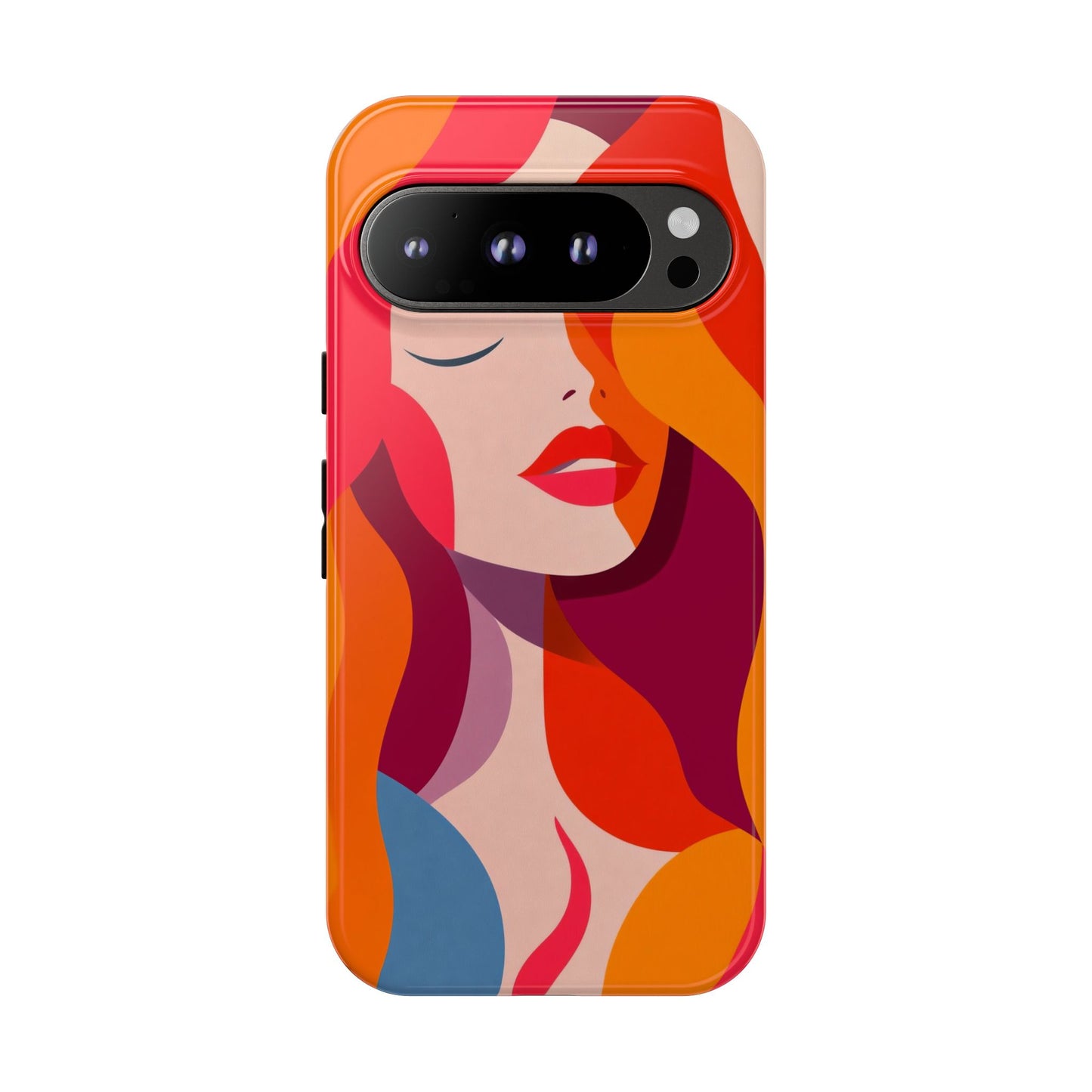Flame Muse – Abstract Goddess Phone Case for iPhone, Samsung & Pixel