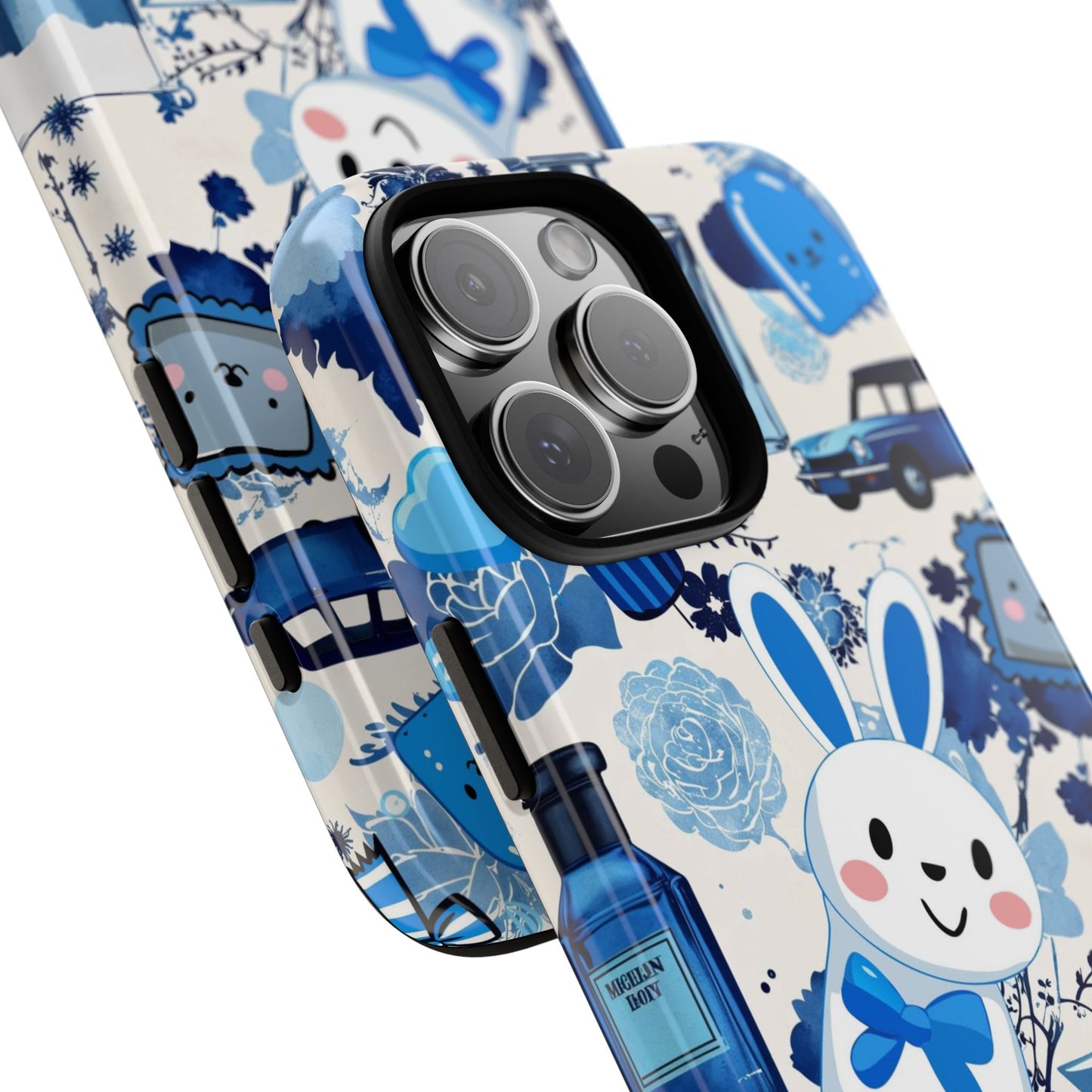 Blue Bunny & Car Themed Phone Case