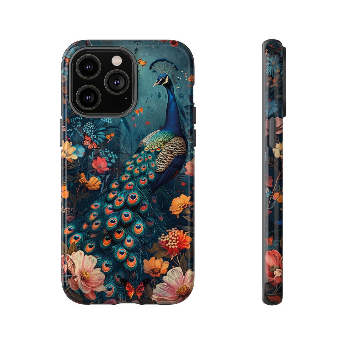 Floral Peacock Birds Phone Case – Cute & Protective Cover for iPhone, Samsung & Google Pixel