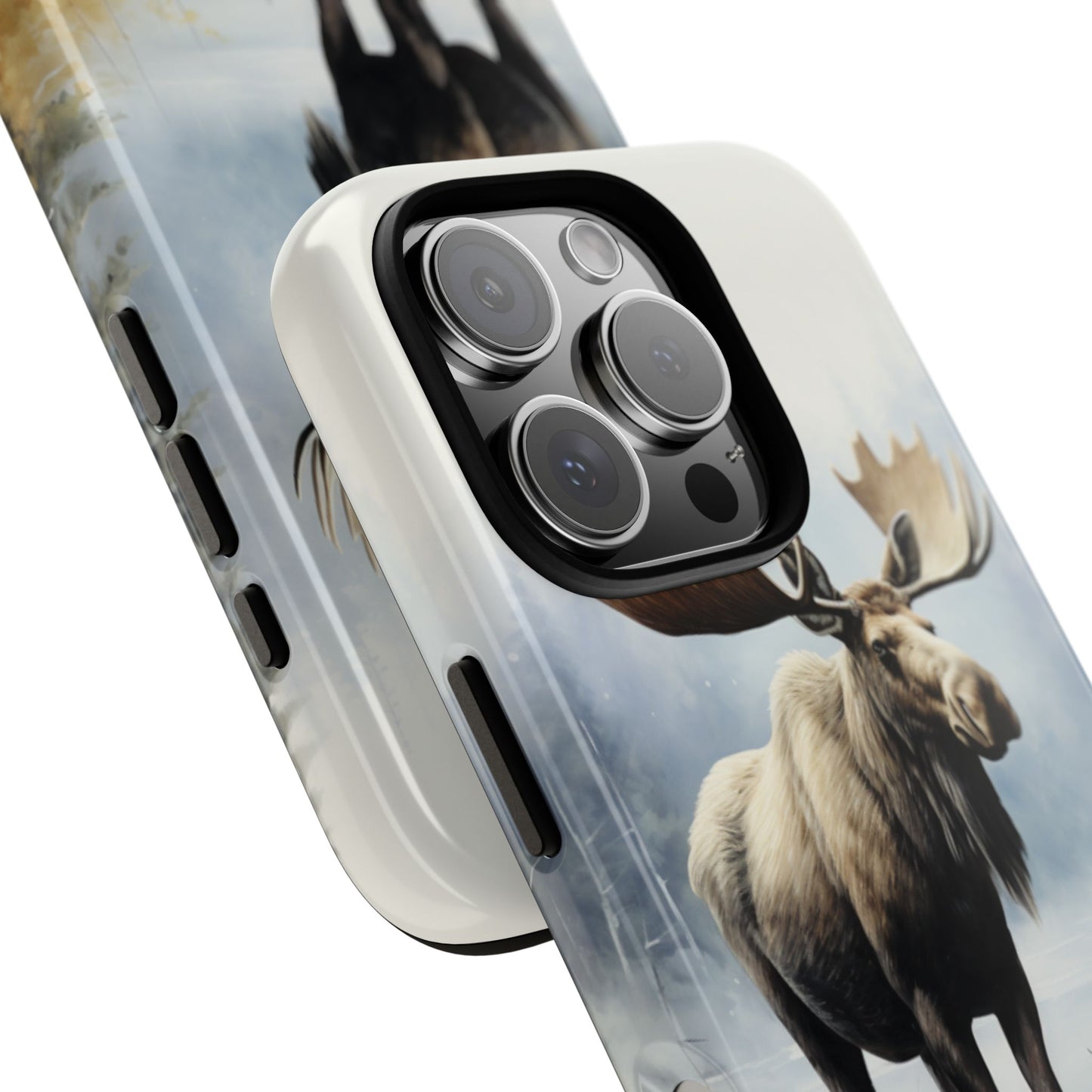 Majestic Moose Print Phone Case β Durable & Stylish Wildlife Design - iPhone, Samsung & Google Pixel Cover - Artistic Elk Phone Case, Animal Lover Gift