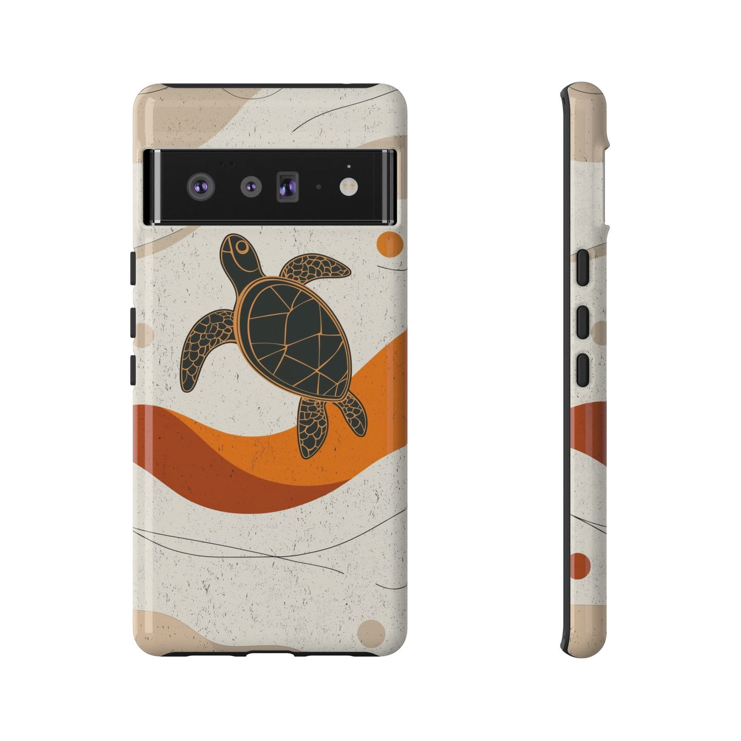 Flow of the Tide: Abstract Turtle Drift Phone Case for iPhone, Samsung & Pixel