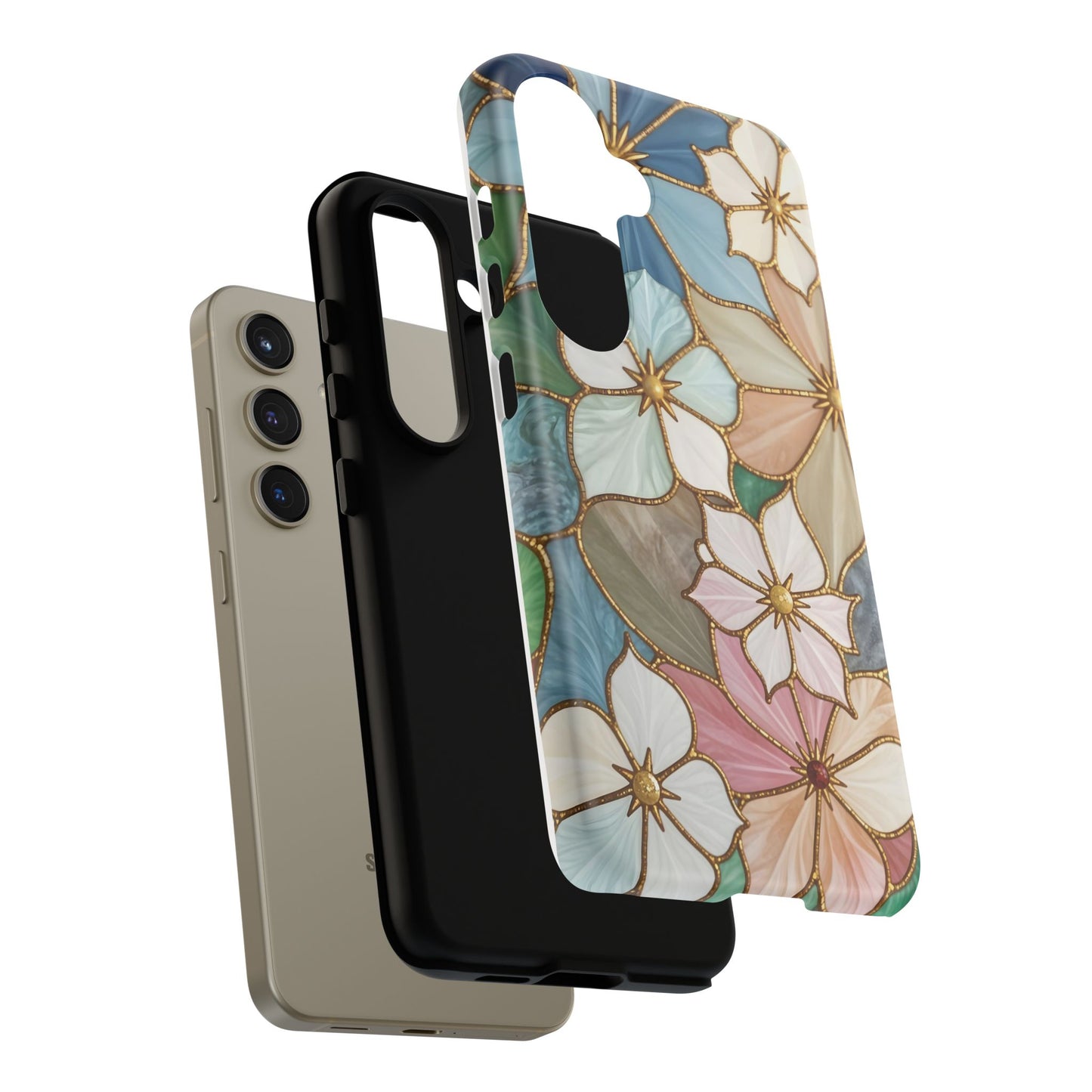 Floral Symphony: Stained Glass Elegance