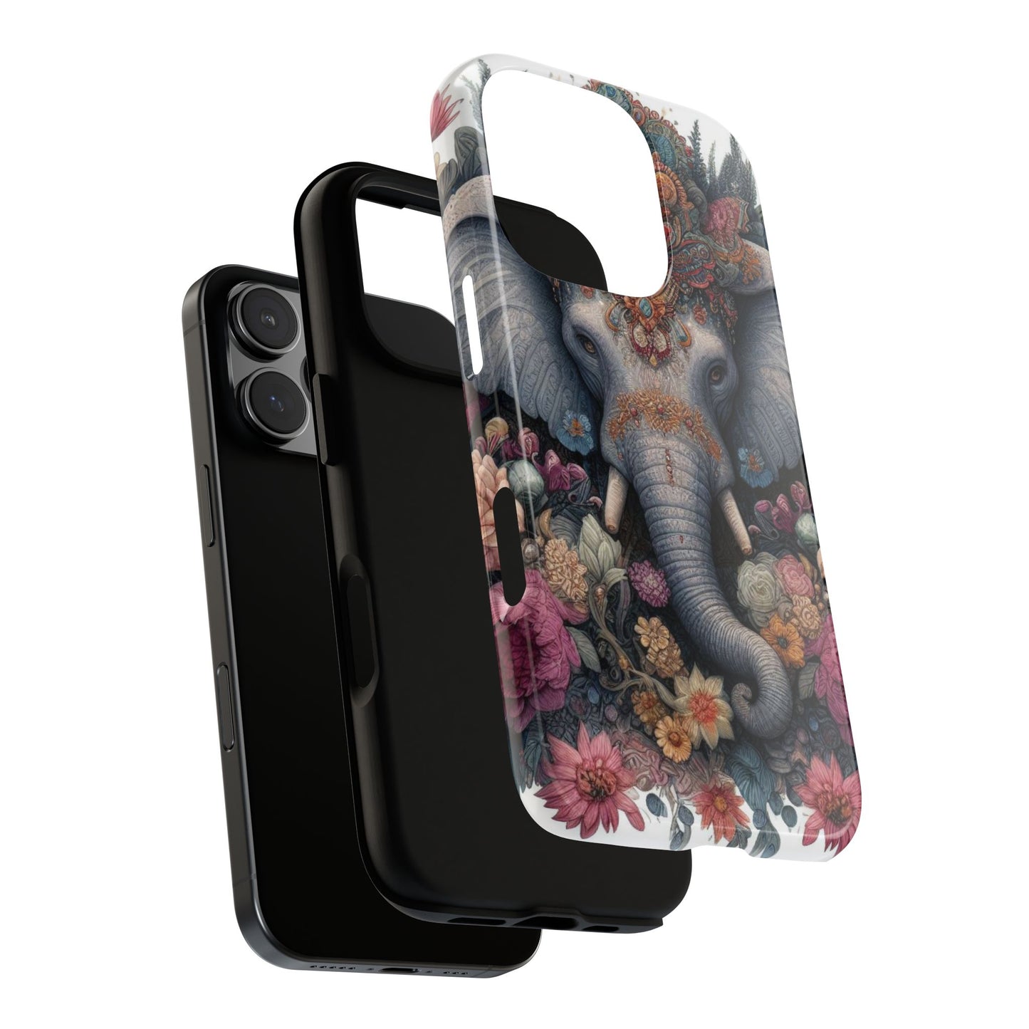 Regal Ornate Elephant Mobile Cover – Majestic Bohemian Art