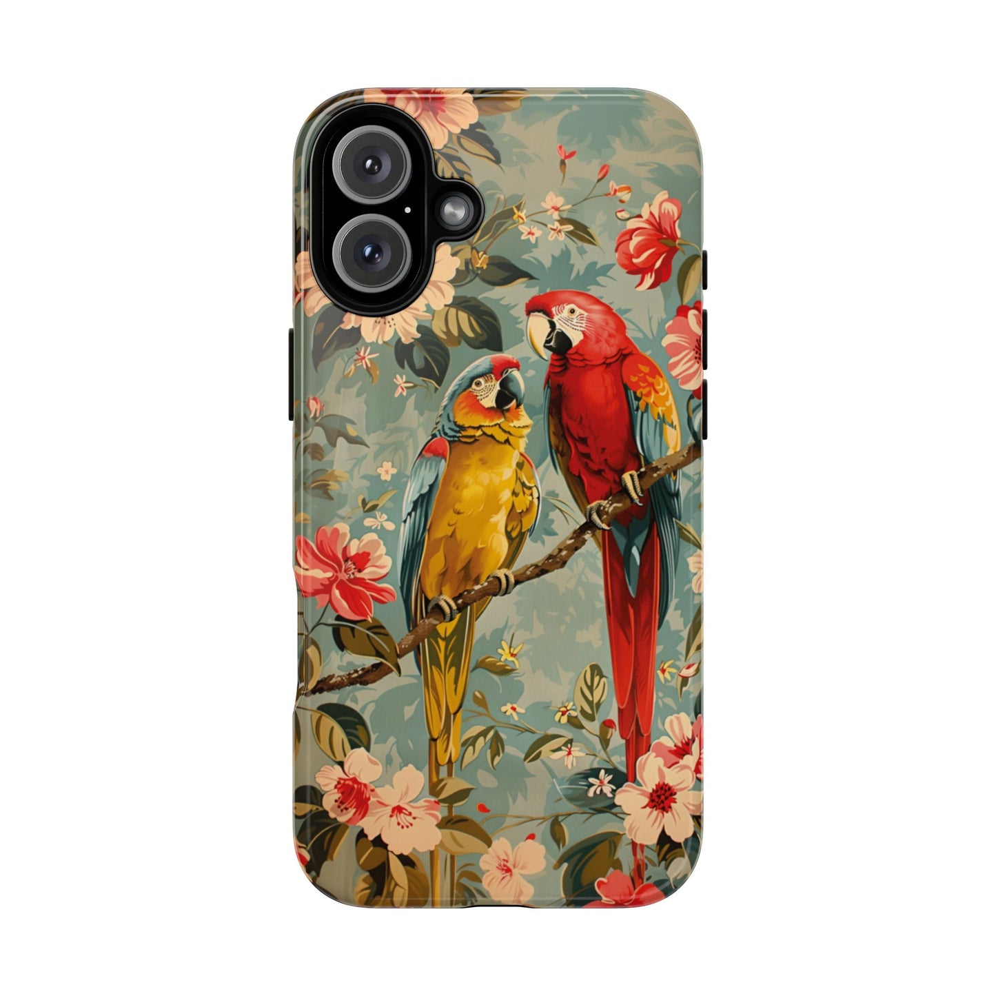 Floral Parrot Phone Case β Tropical Bird Design for iPhone, Samsung & Google Pixel