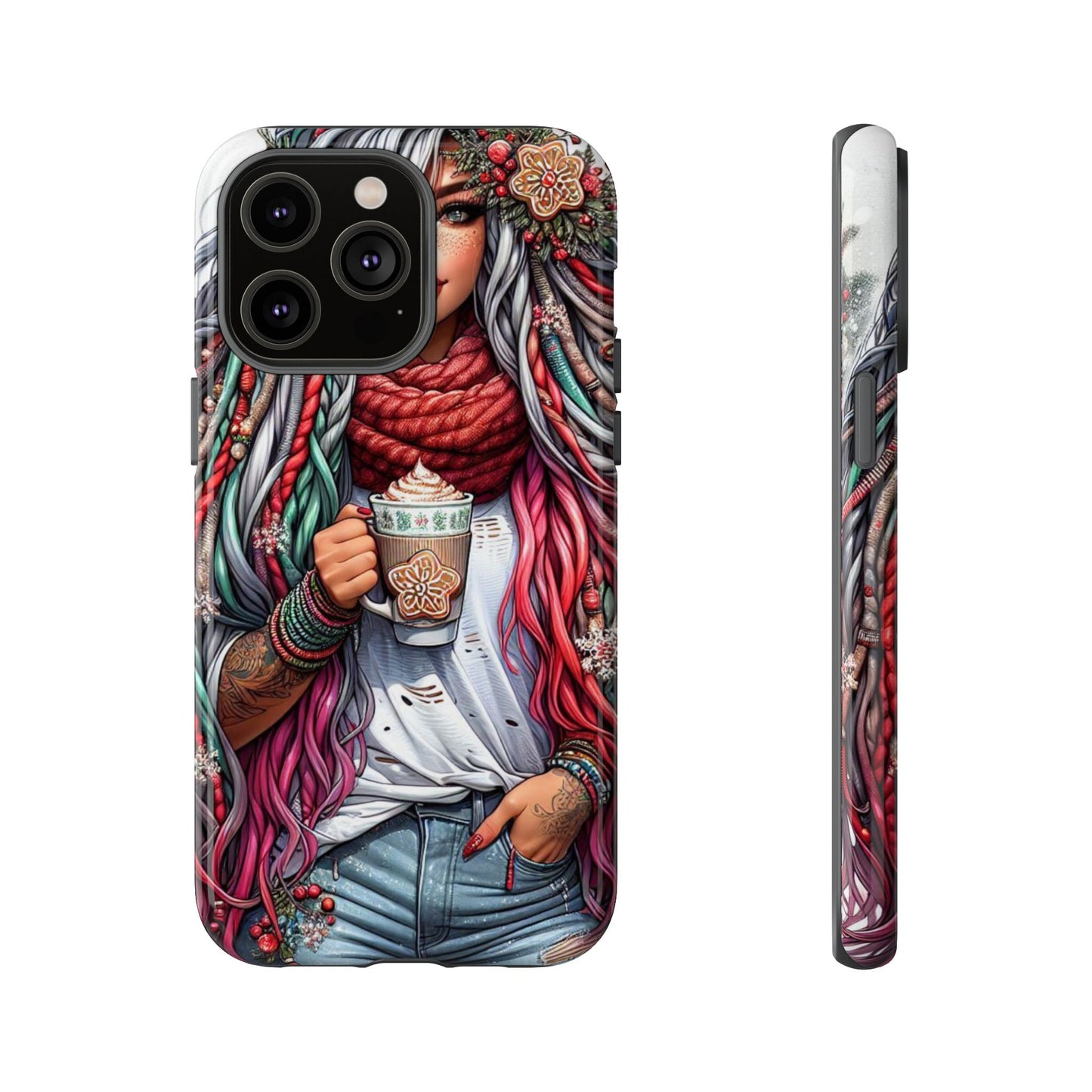 Boho Winter Queen – Cozy Dreads & Holiday Vibes Mobile Cover