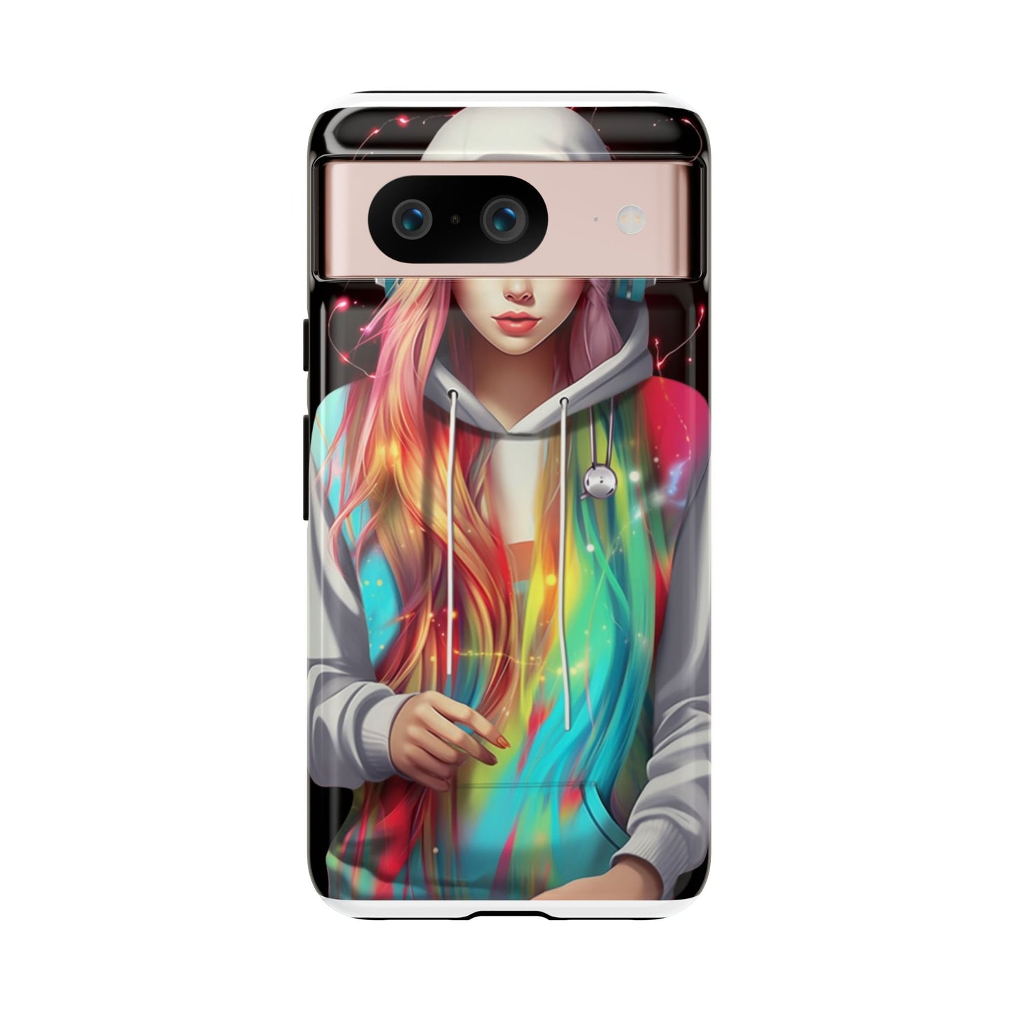 Anime Girl Phone Case - Cute Aesthetic Cover for iPhone, Samsung & Google Pixel, Girly Phone Case, Kawaii Phone Case, Anime Lover Gift