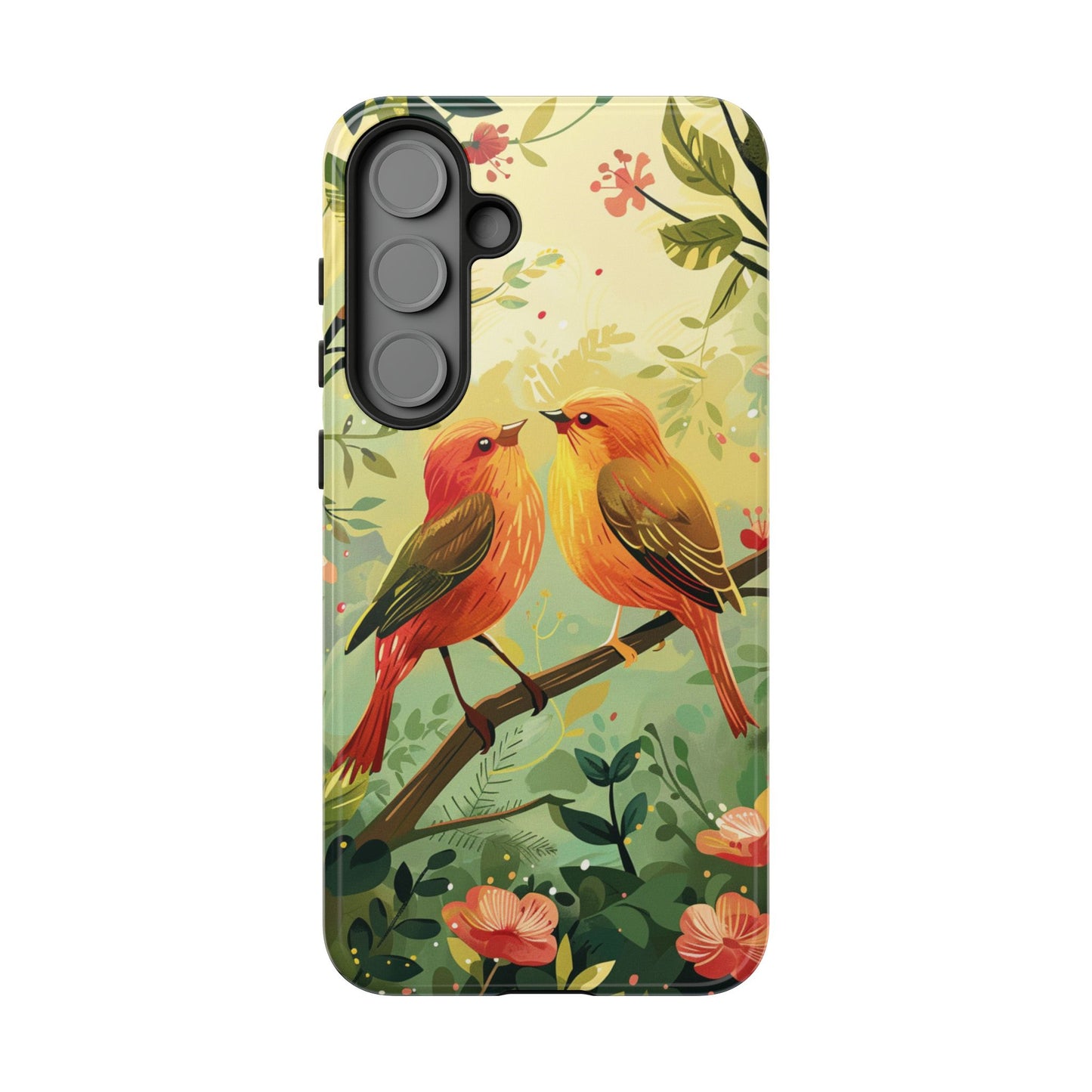 Floral Birds Phone Case β Elegant Nature-Inspired Design for iPhone, Samsung & Google Pixel