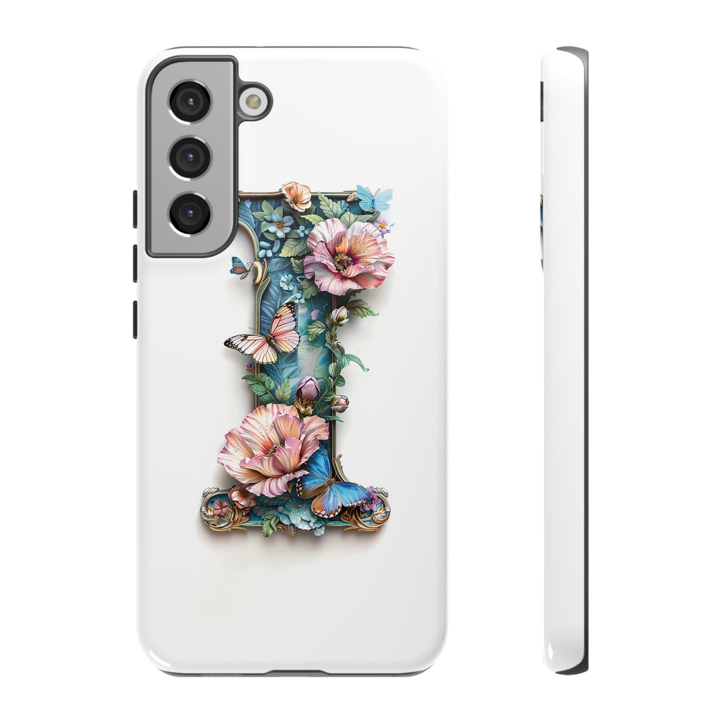 Floral Letter I Phone Case β Personalized Aesthetic Cover for iPhone, Samsung & Google Pixel