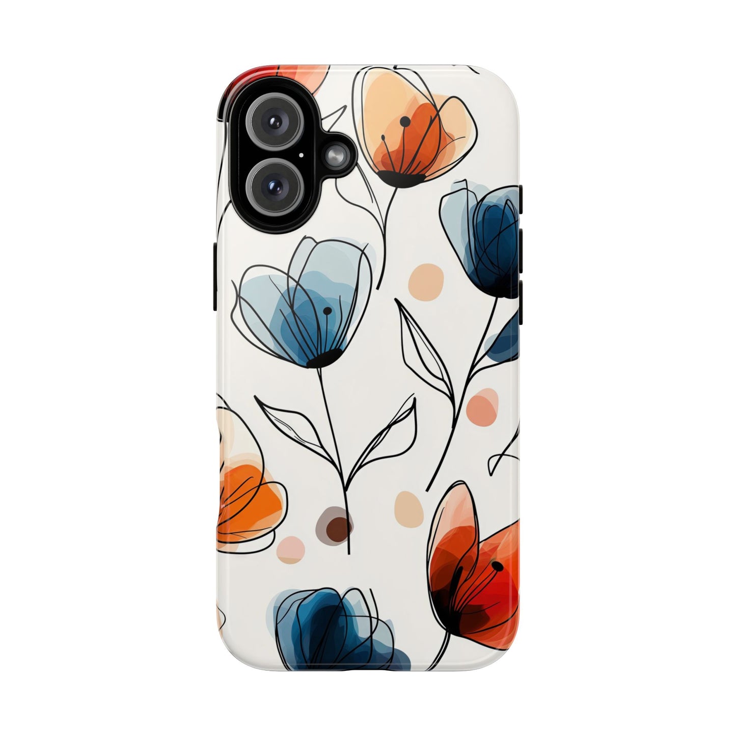 Minimal Floral Phone Case for iPhone, Samsung & Pixel | Watercolor Abstract Flower Print | Soft Matte Finish