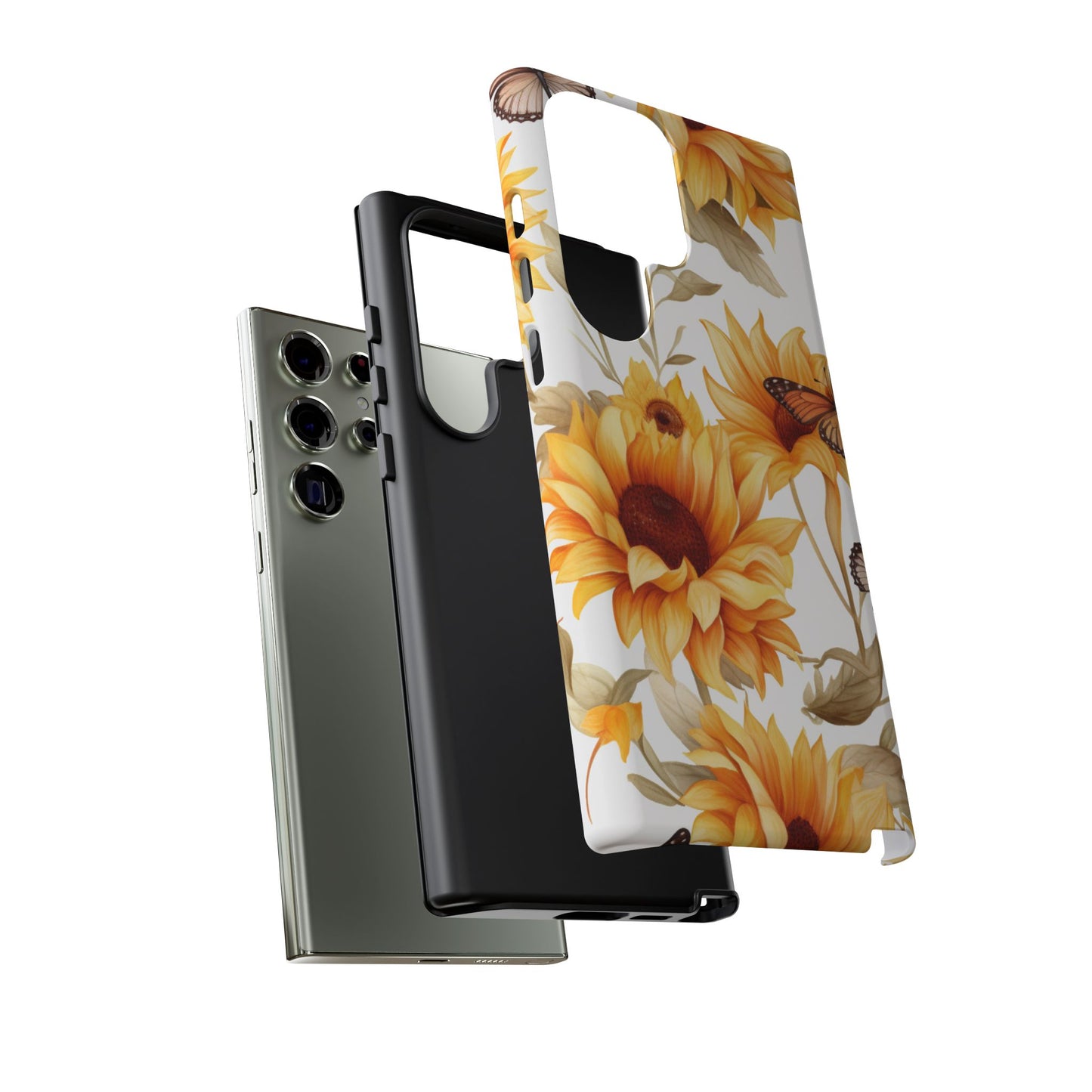 Sunflower & Butterfly Aesthetic Mobile Case – Bright & Nature-Inspired