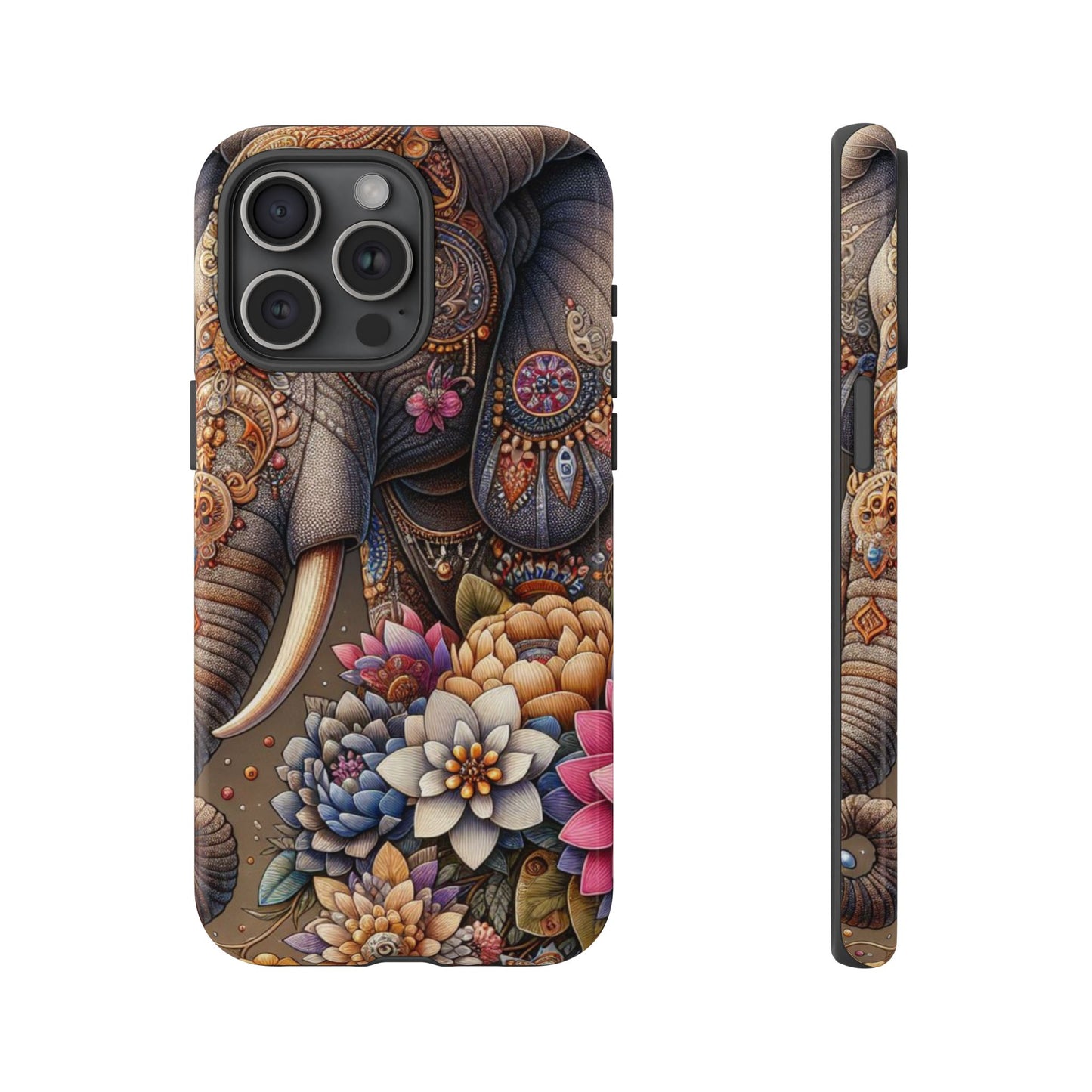 Royal Ornate Elephant Mobile Cover – Luxurious Bohemian Art