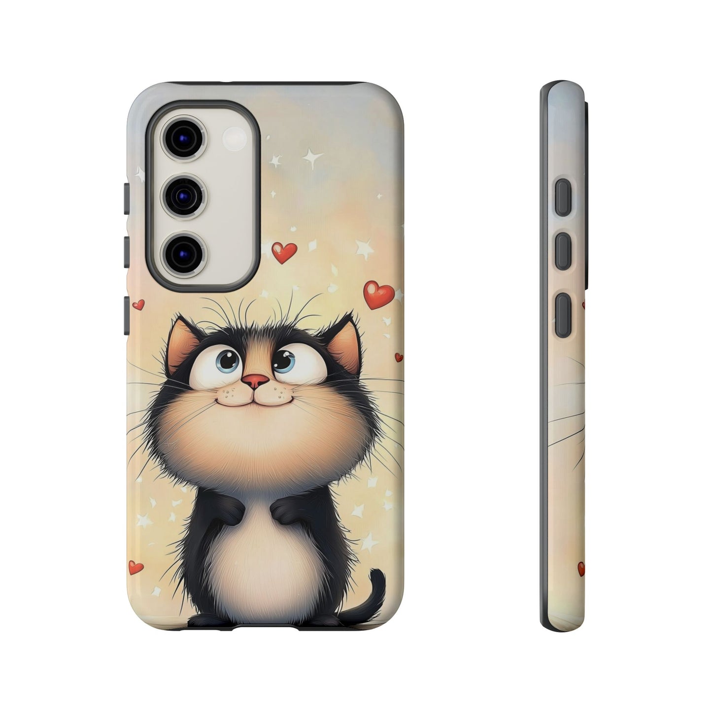 Cute Kitty Love Phone Case β Adorable Anime Cat Design for iPhone, Google Pixel & Samsung