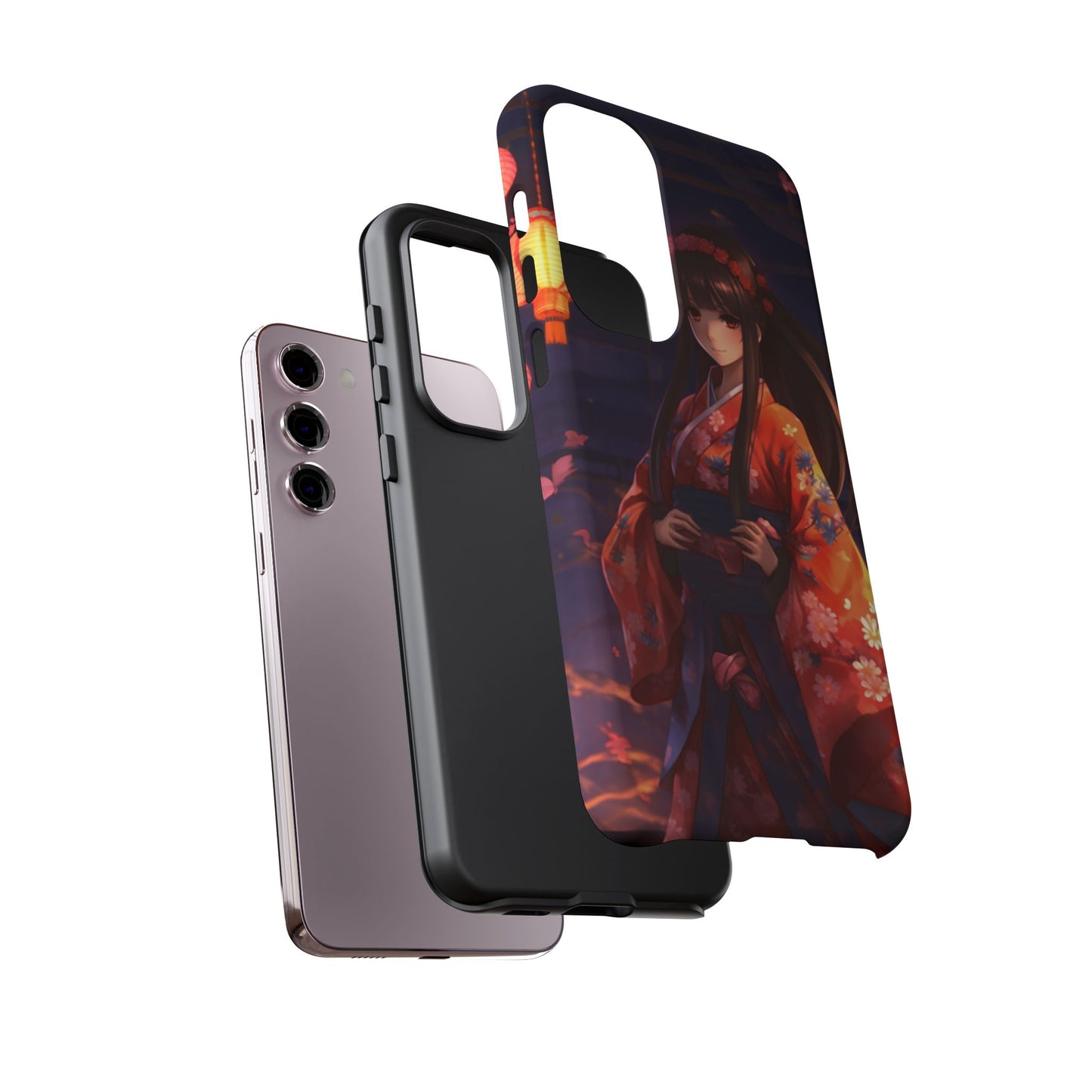 Anime Girl Phone Case - Cute Aesthetic Cover for iPhone, Samsung & Google Pixel, Girly Phone Case, Kawaii Phone Case, Anime Lover Gift