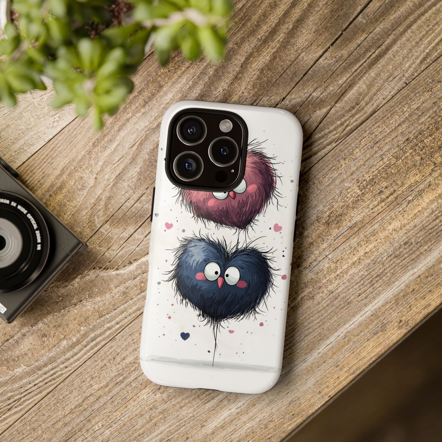Fluffy Love Duo - Cute Anime Phone Case for iPhone, Samsung, Google Pixel