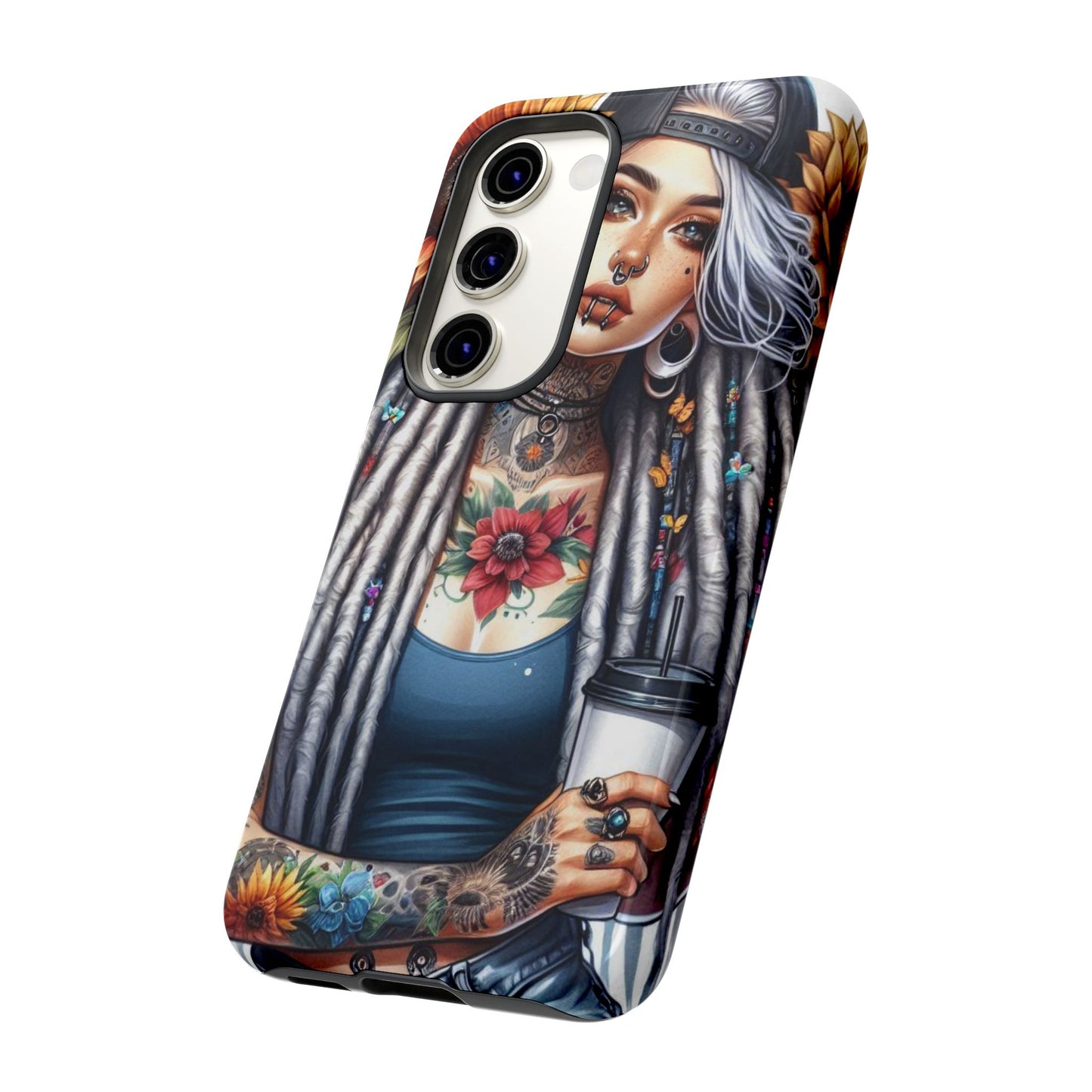 Sunflower Queen – Boho Rebel Tattoo Mobile Cover