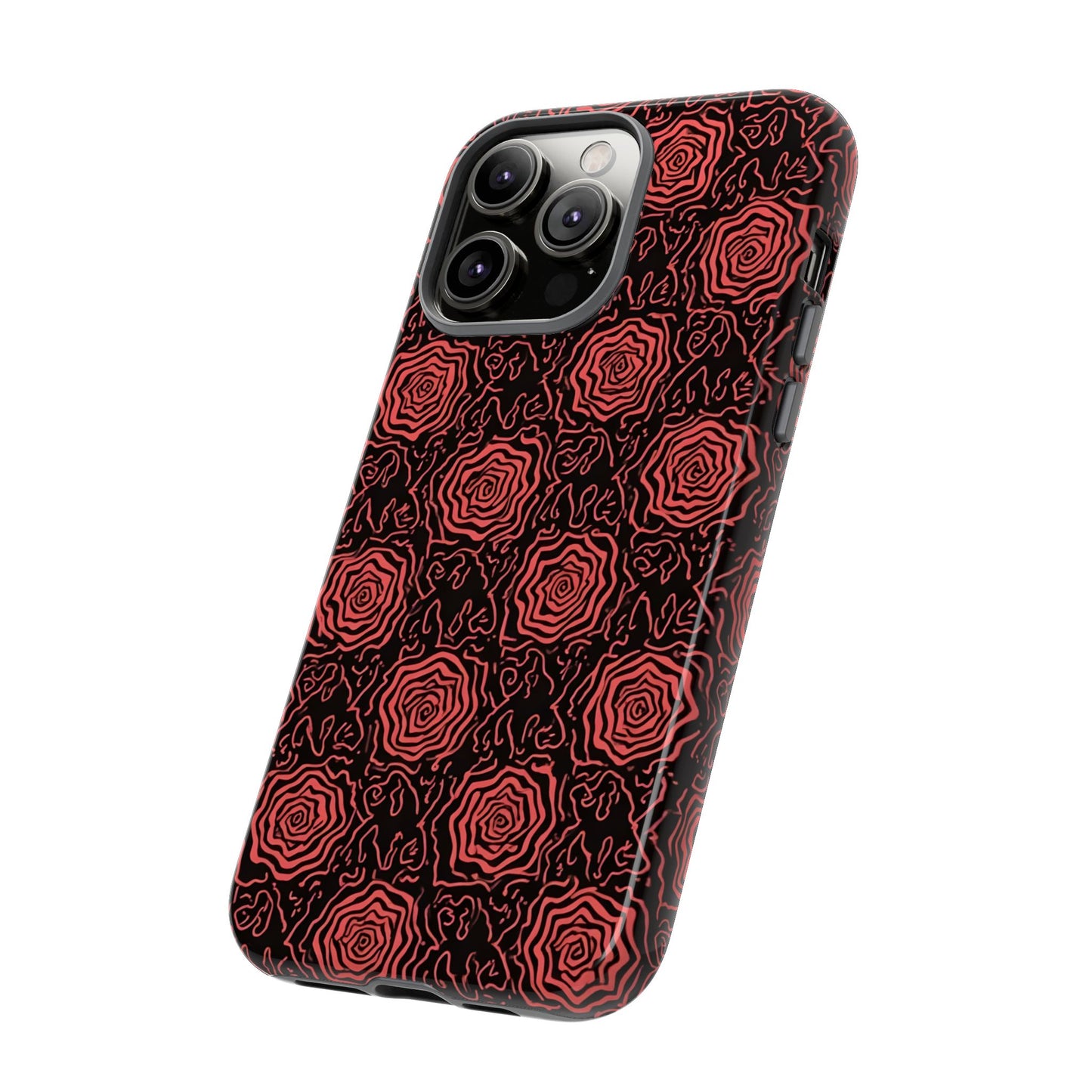 Red roses abstract geometric seamless pattern design