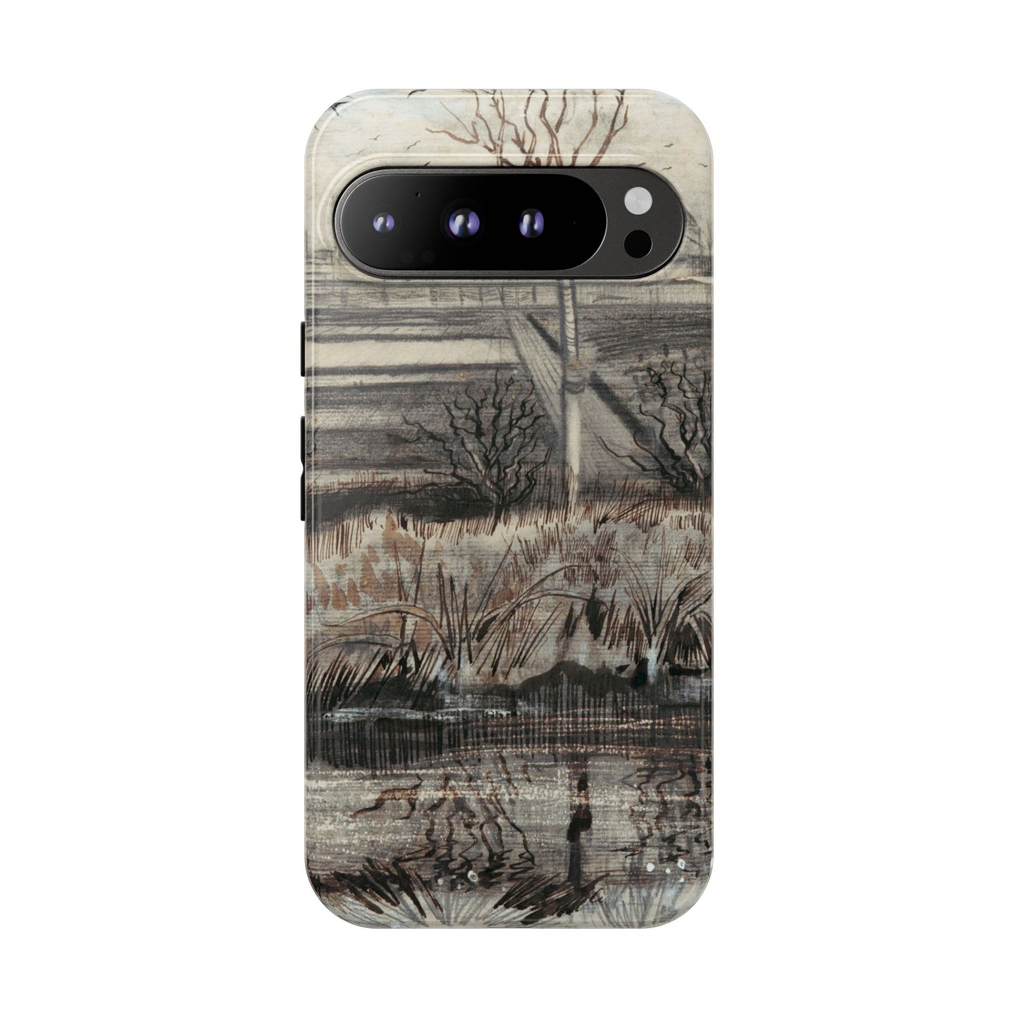 Vincent Van Gogh Lake Painting Phone Case - iPhone, Samsung, Google Pixel - Artistic Impressionist Cover