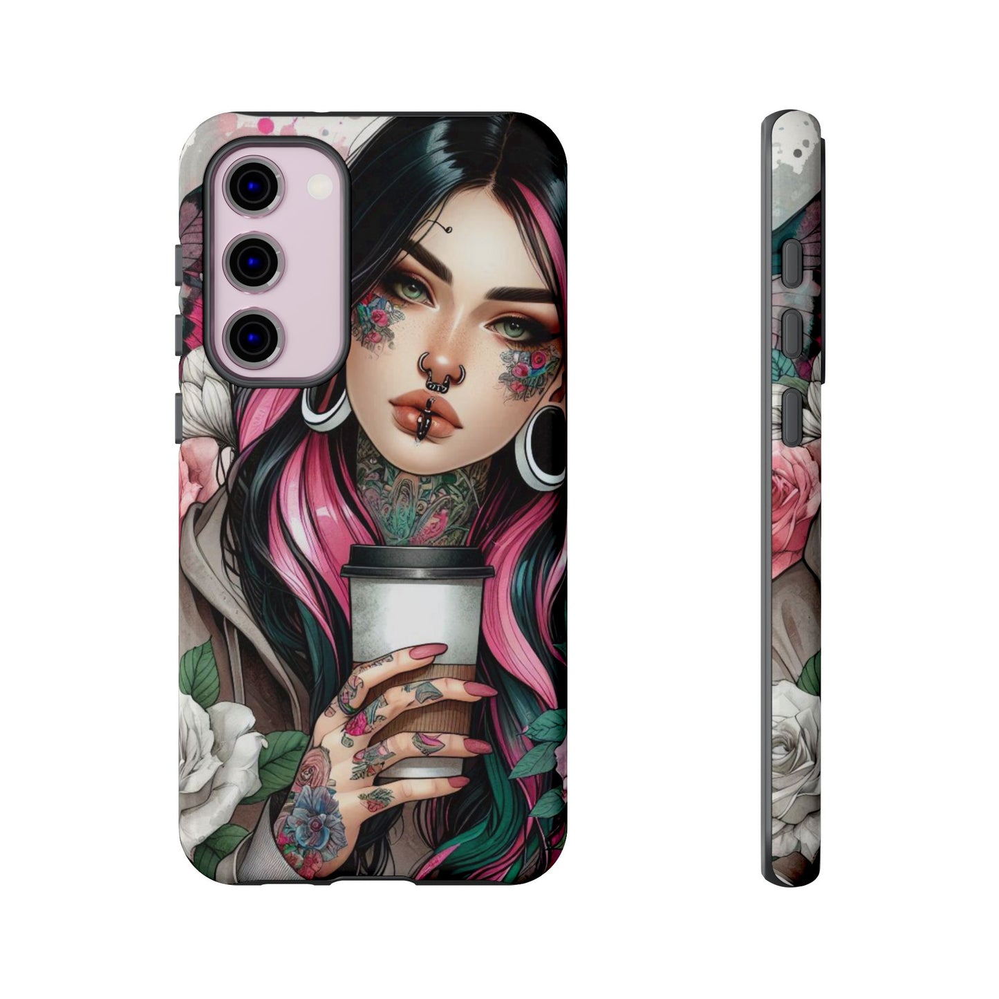 Tattooed Coffee Lover Art Mobile Case