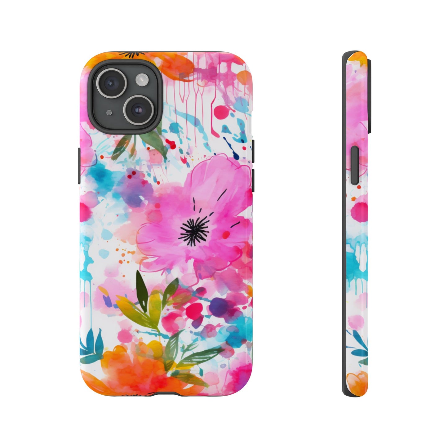 Vibrant Watercolor Floral Phone Case – Artistic & Colorful Design