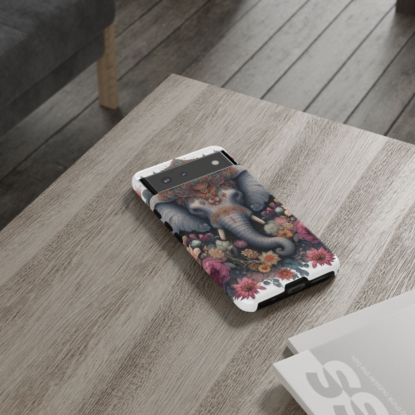 Regal Ornate Elephant Mobile Cover – Majestic Bohemian Art