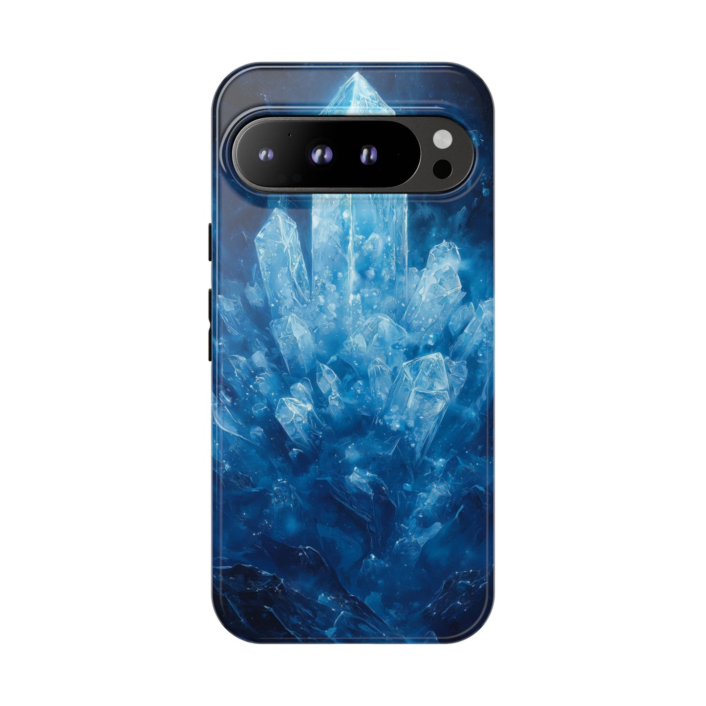 Cosmic Ice Crystal Matching Couple Phone Case – A Dazzling Duo for iPhone, Samsung & Google Pixel